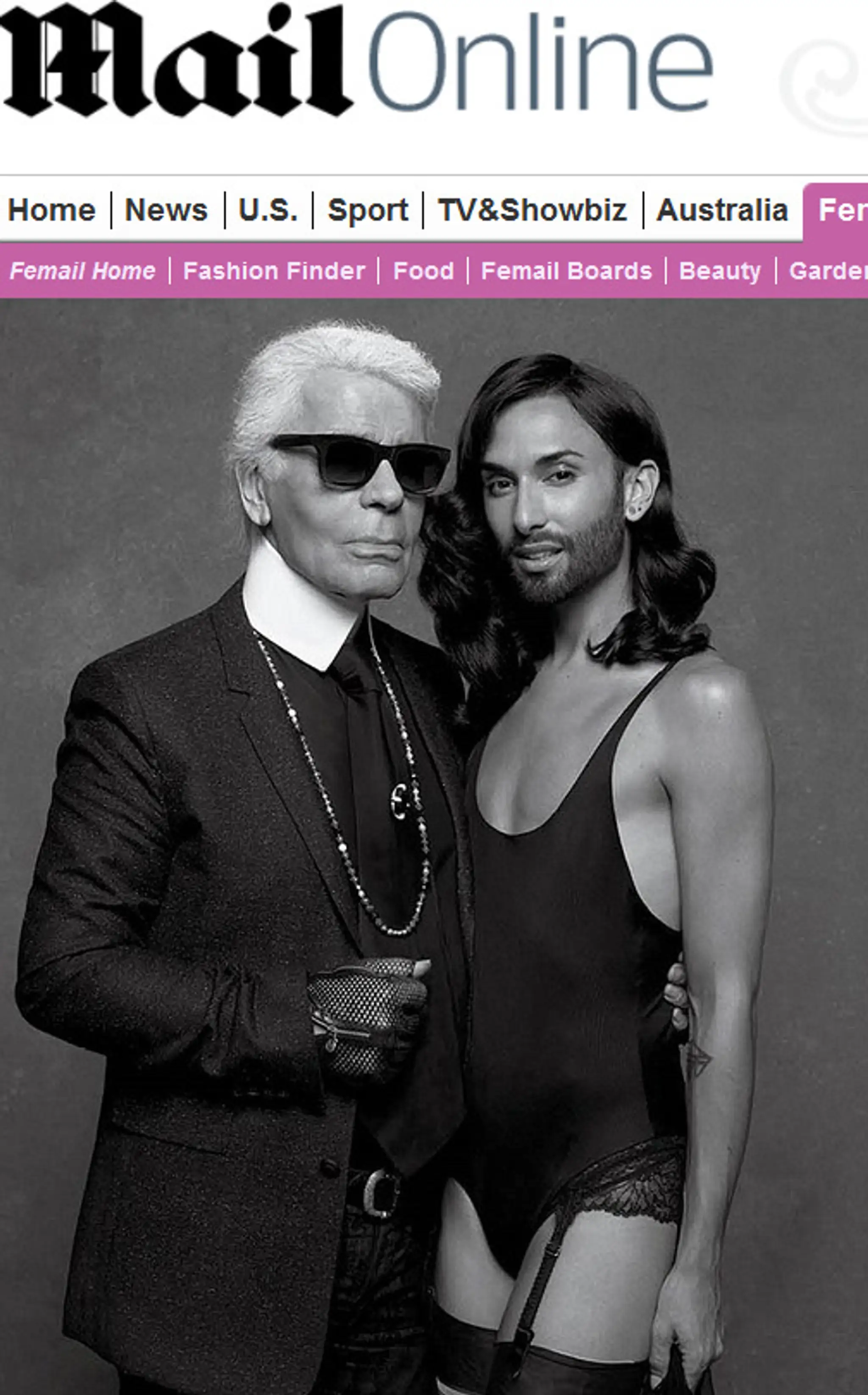 Conchita Wurst s Karlom Lagerfeldom