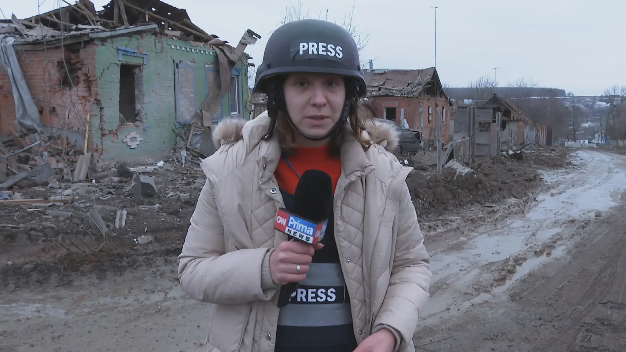 Reportérka CNN Prima news Darja Stomatovová.