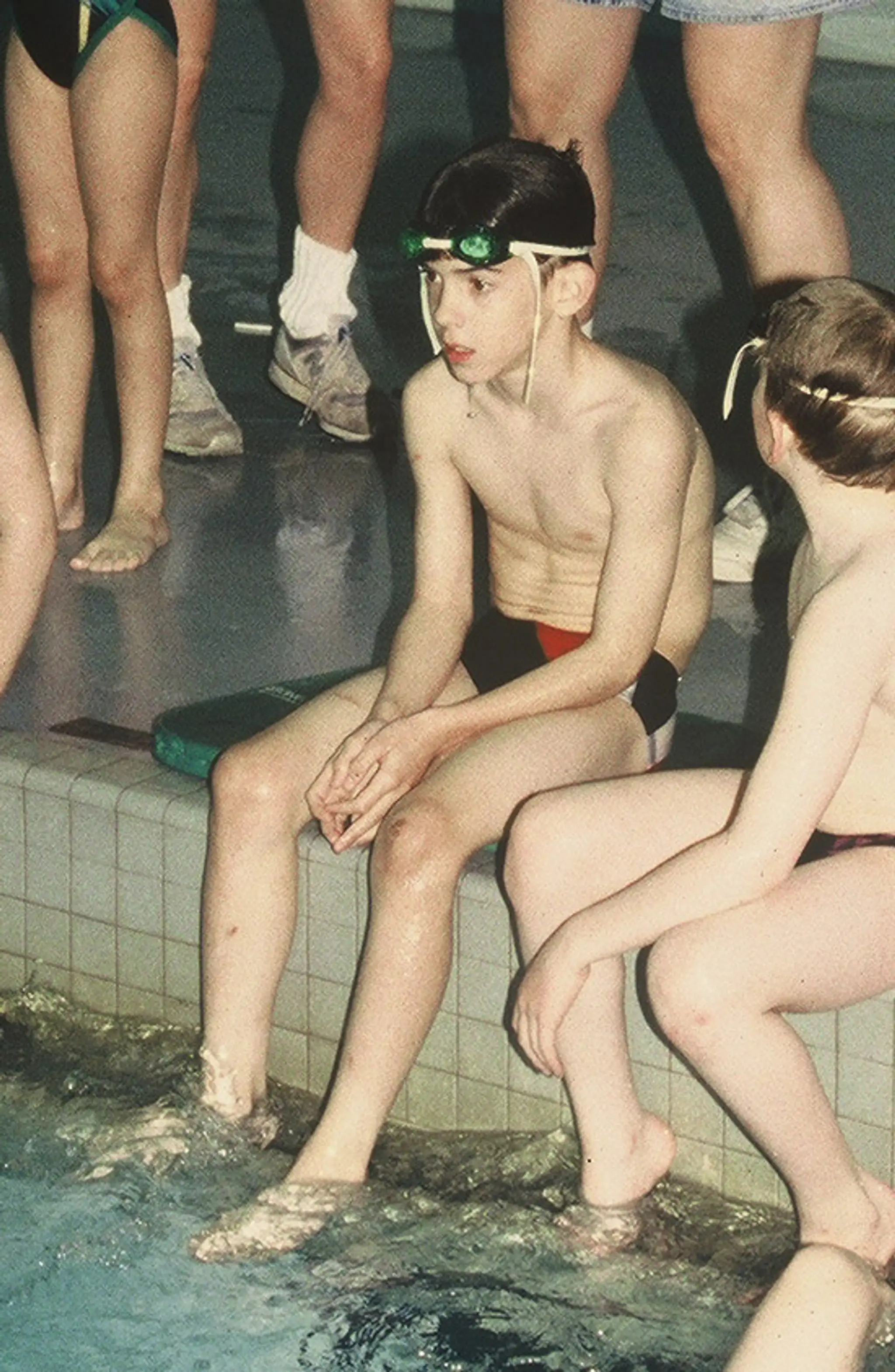 Na archívnej snímke z roku 1993 v Baltimore je americký plavec Michael Phelps ako osemročný.