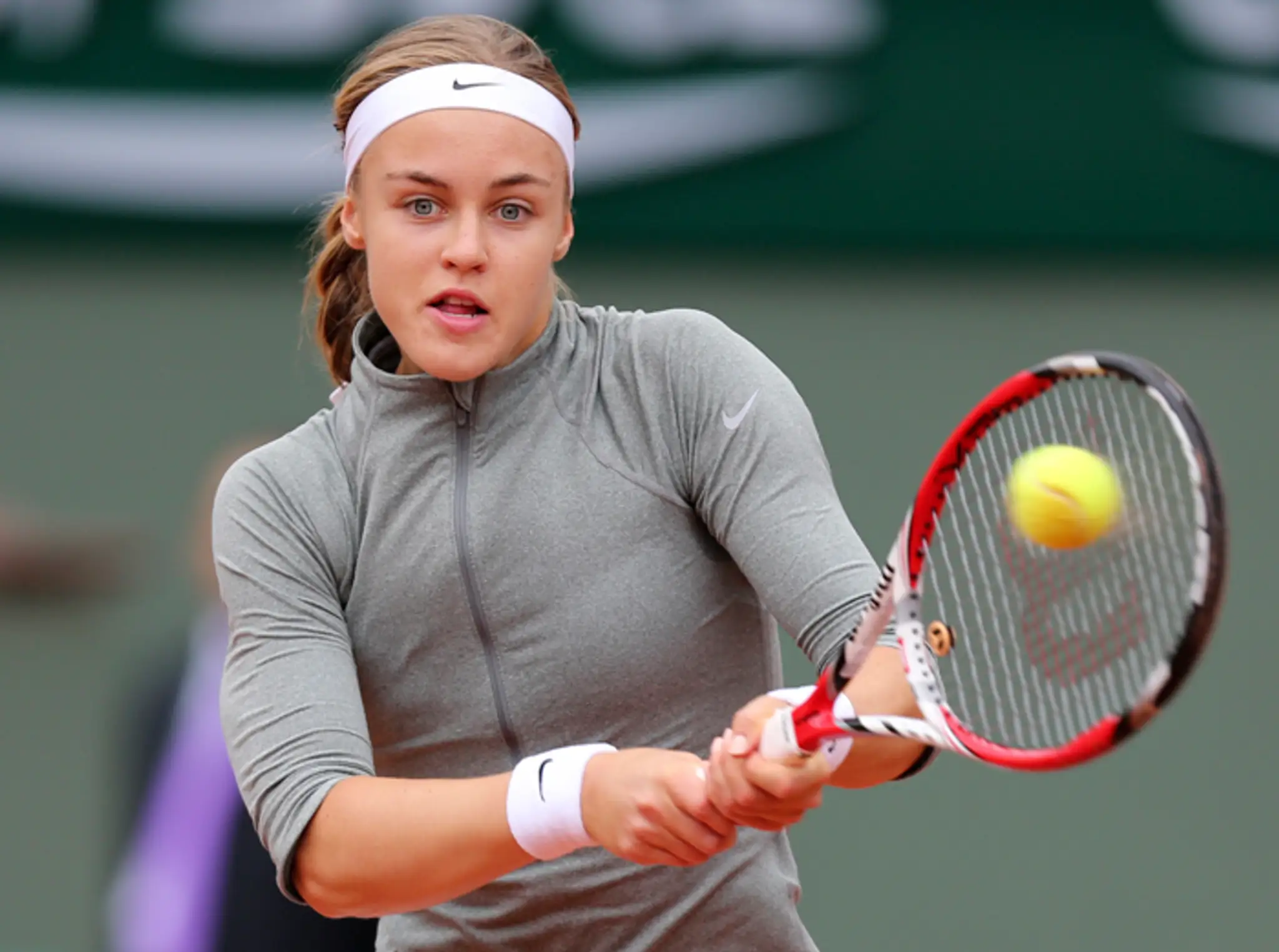 Tenistka Anna Karolína Schmiedlová na Roland Garros.