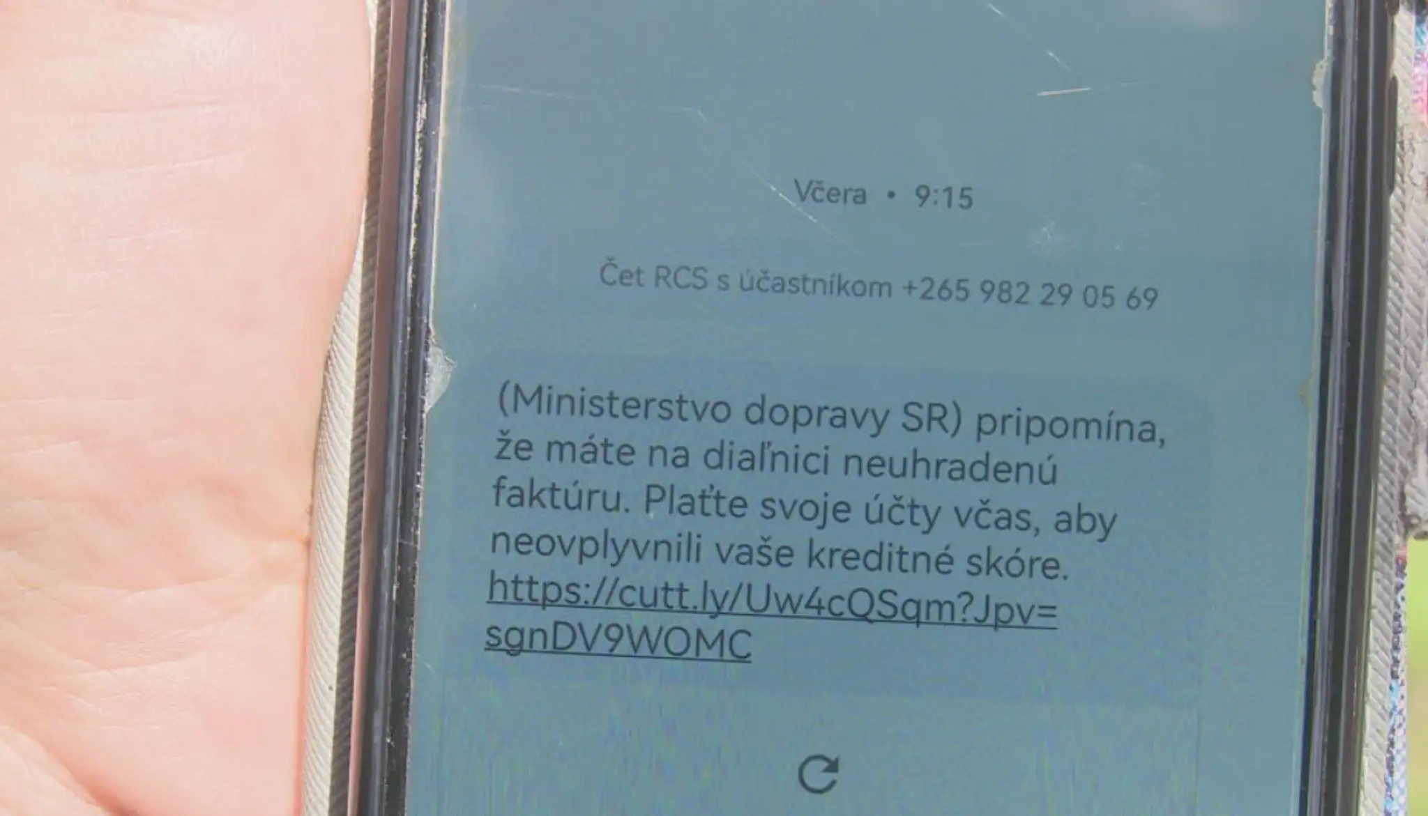 Podvodné SMS správy.