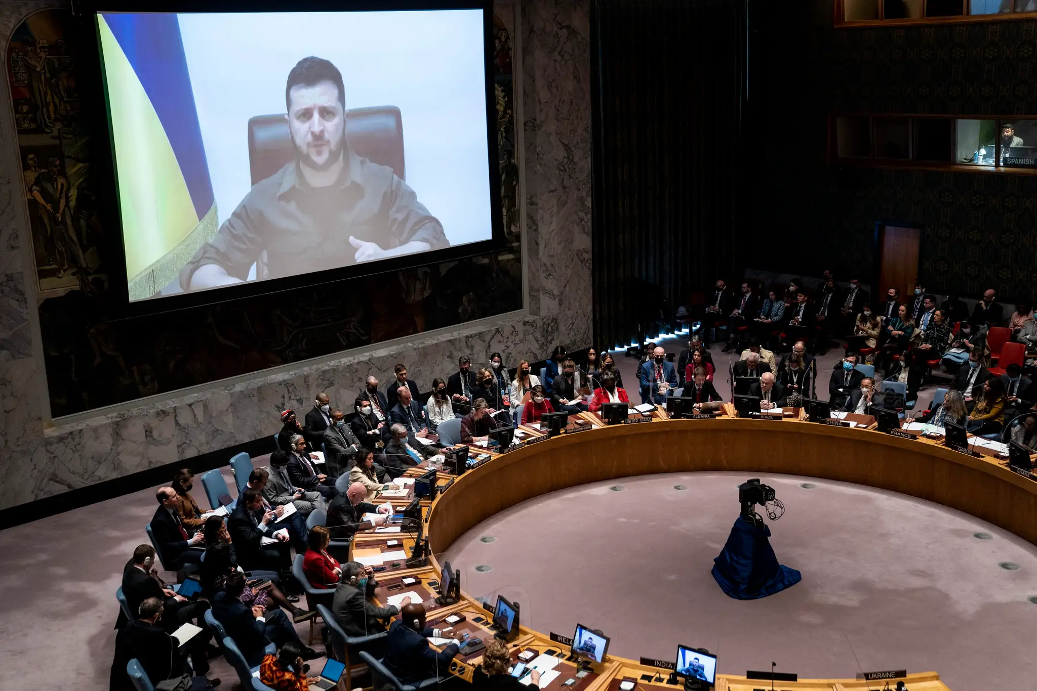 Prezident Volodymyr Zelenskyj prehovoril k Rade bezpečnosti OSN