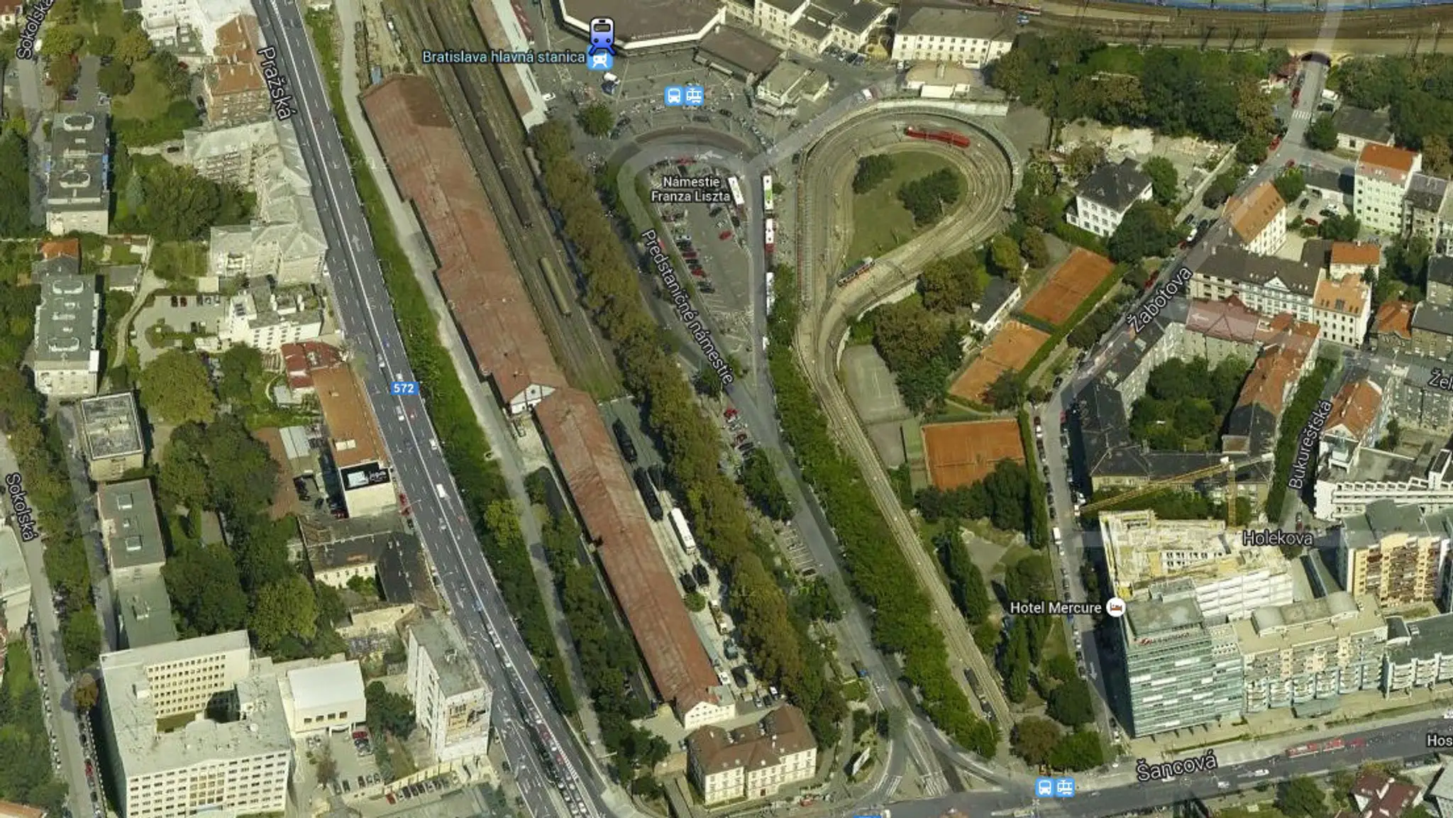 Mapa železničnej stanice