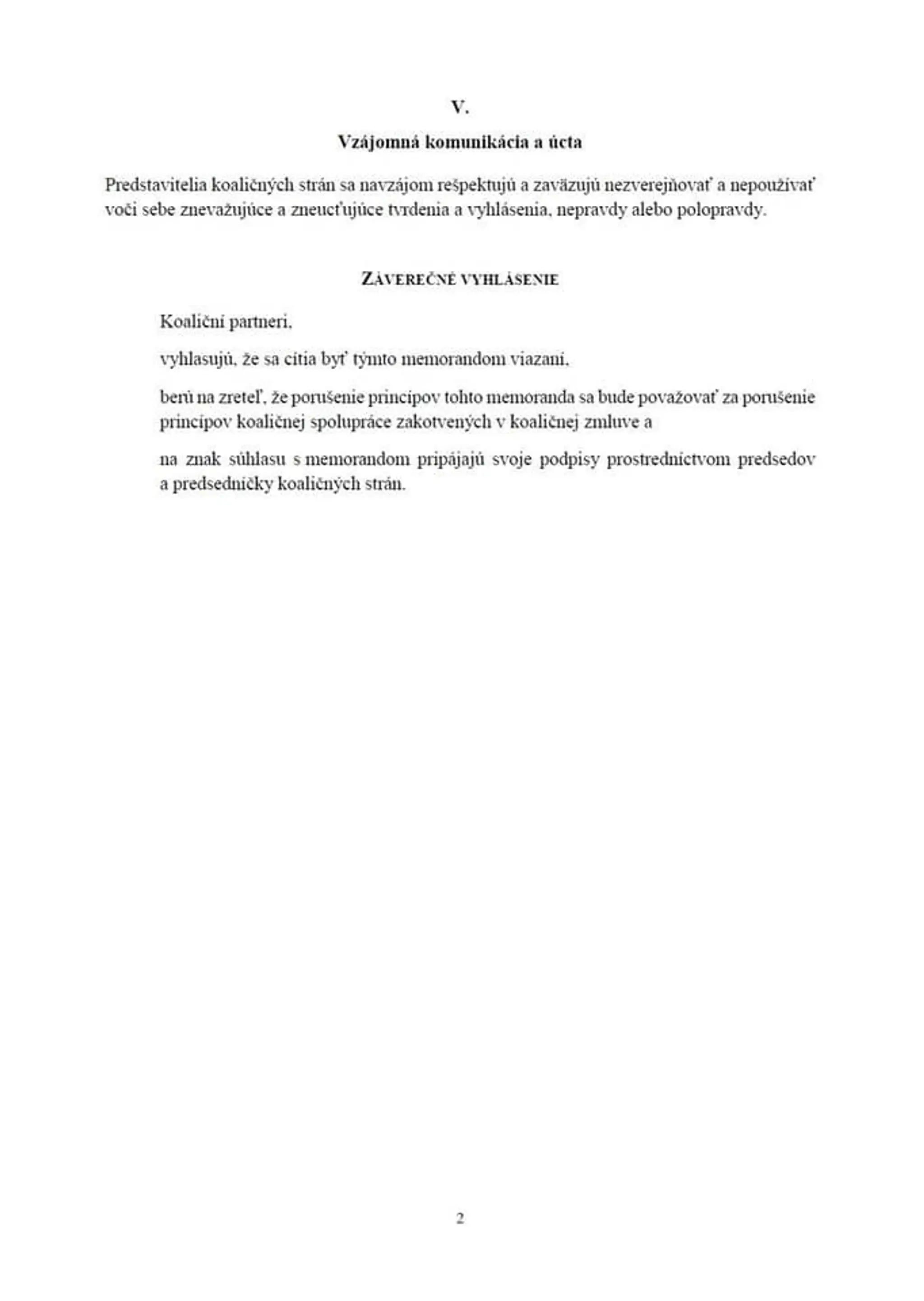 Memorandum dobrého vládnutia (2. časť)