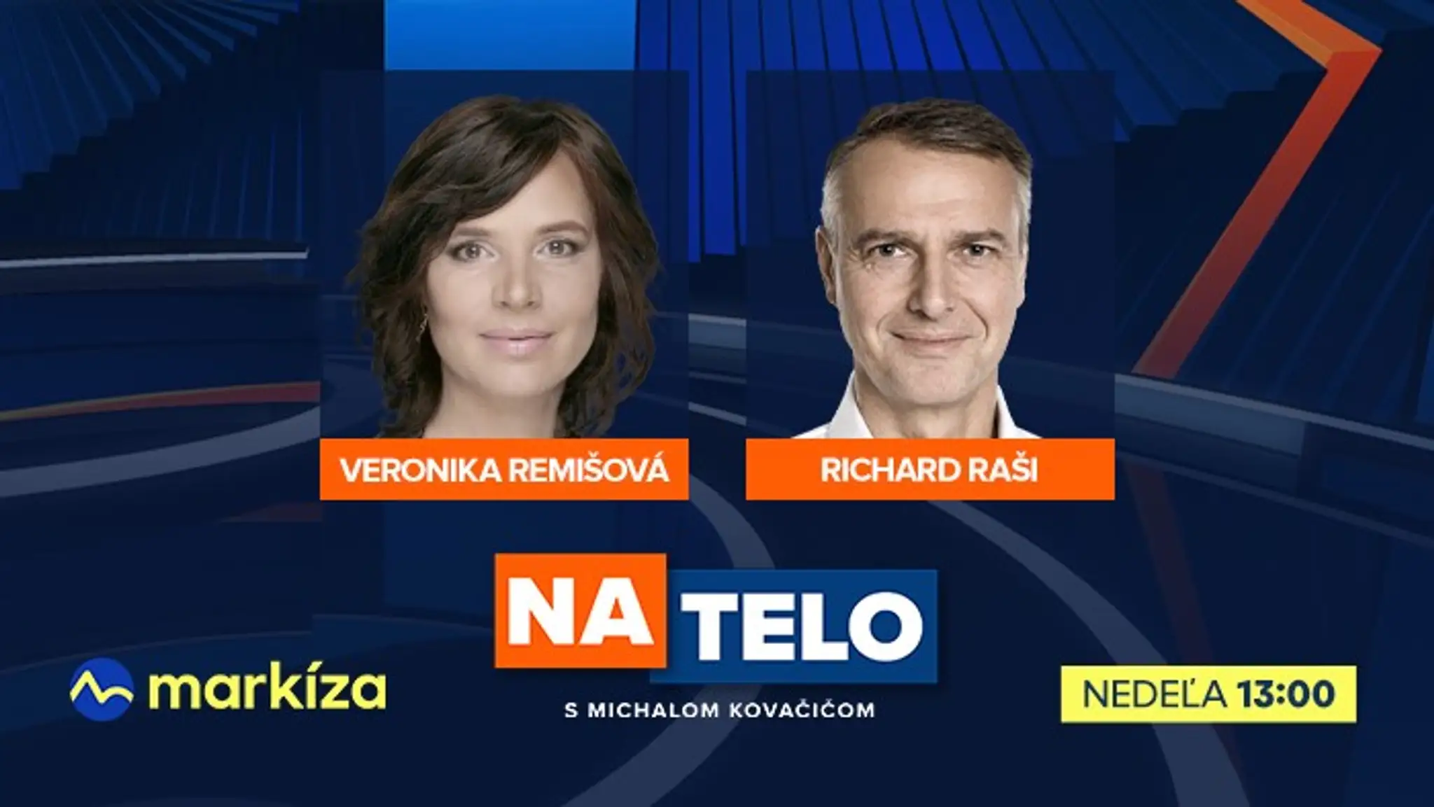Hosťami relácie Na telo budú Richard Raši a Veronika Remišová.