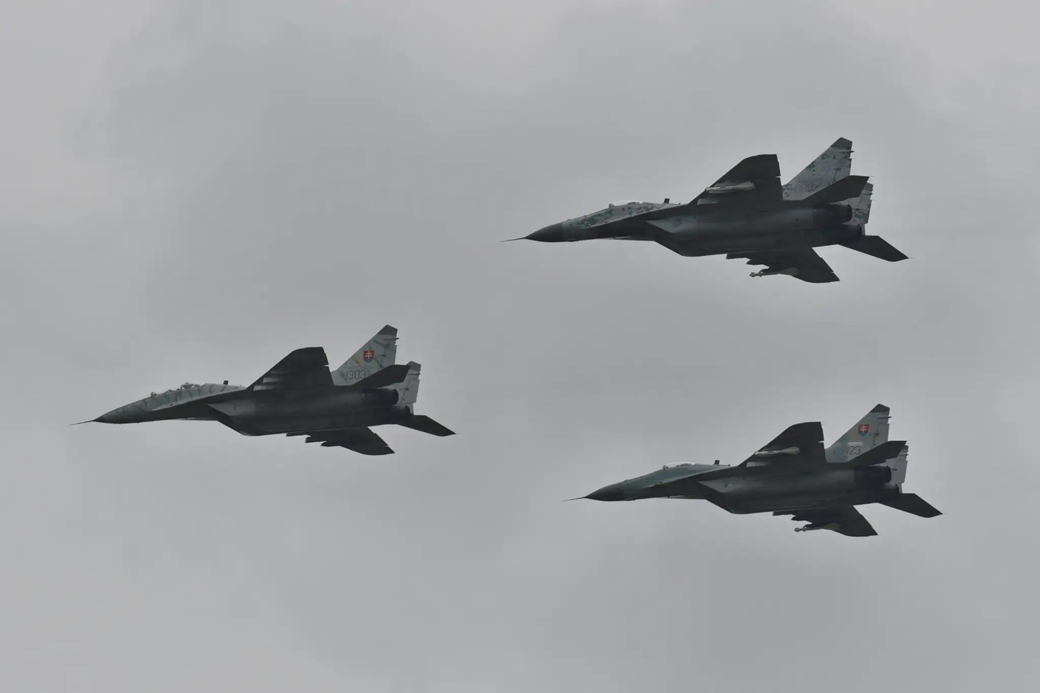 Stíhacie lietadlá MiG-29.