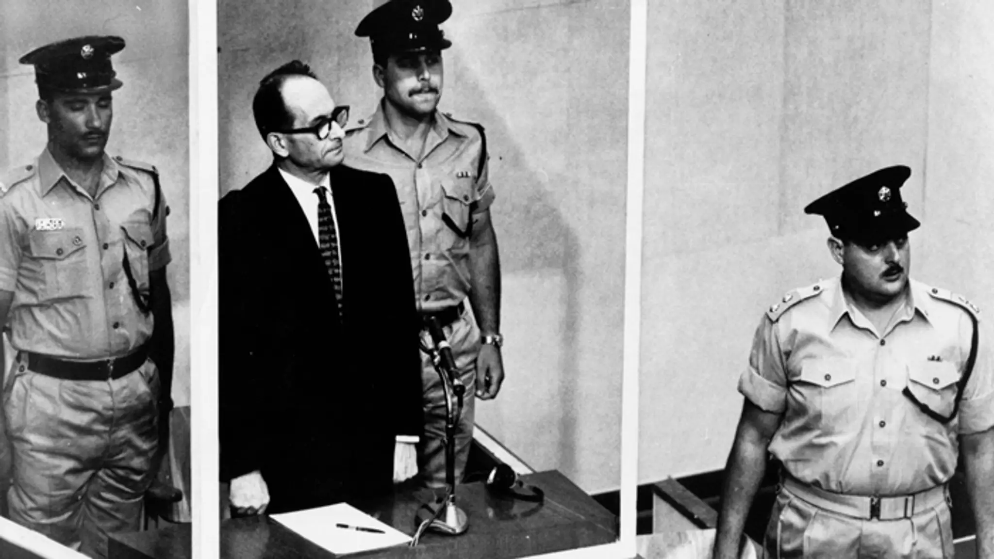 Nacistický zločinec Adolf Eichmann archívnej snímke z roku1962.
