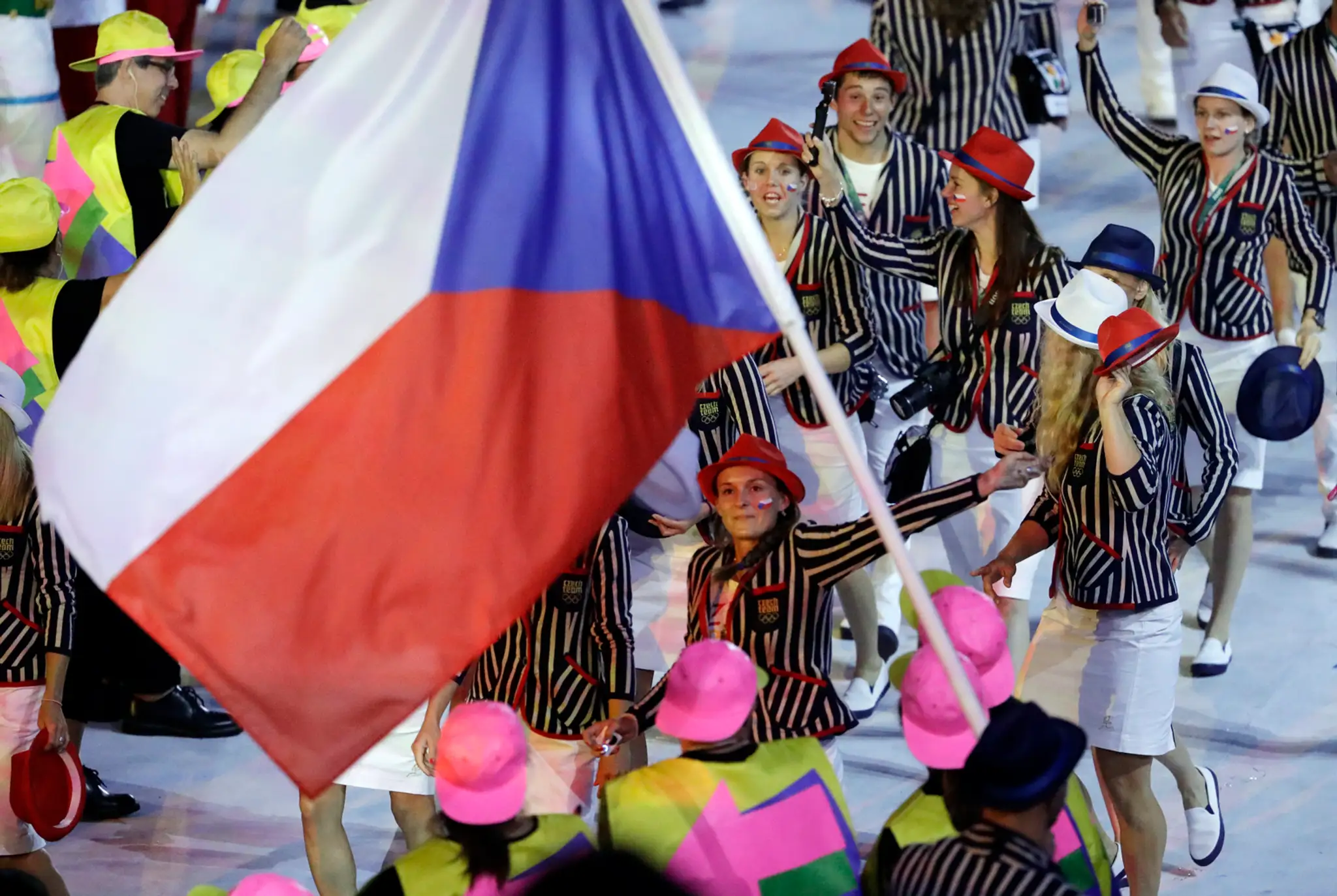 Česká výprava na otváracom ceremoniáli OH v Riu.