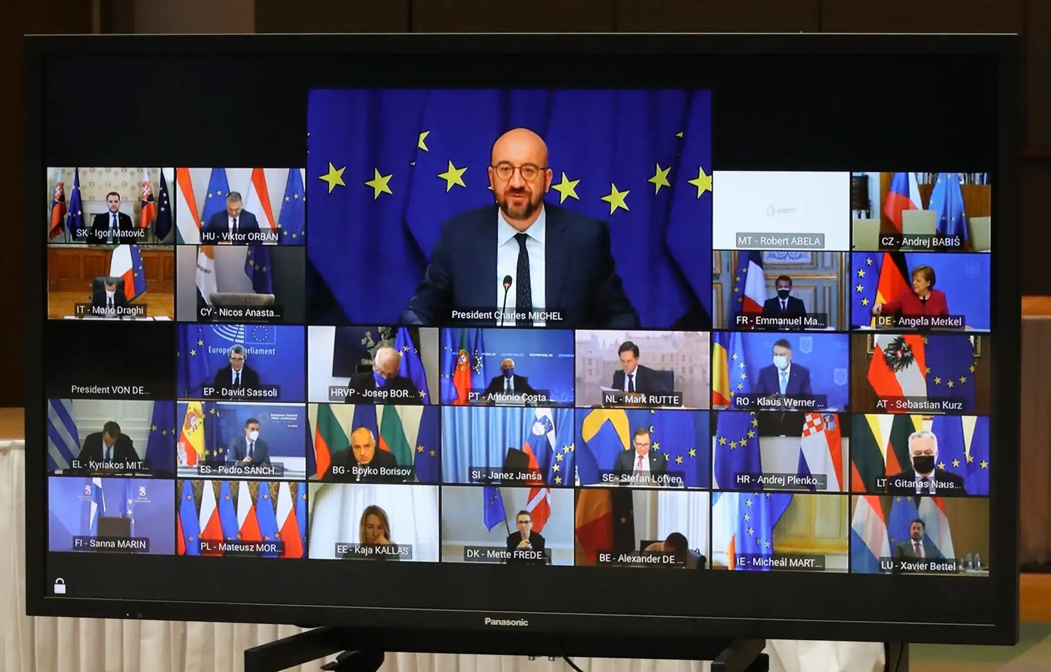 Online summit Európskej únie.
