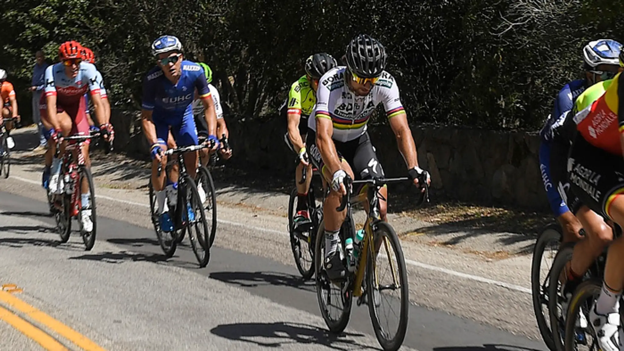 Peter Sagan v 2. etape Okolo Kalifornie zaostal.