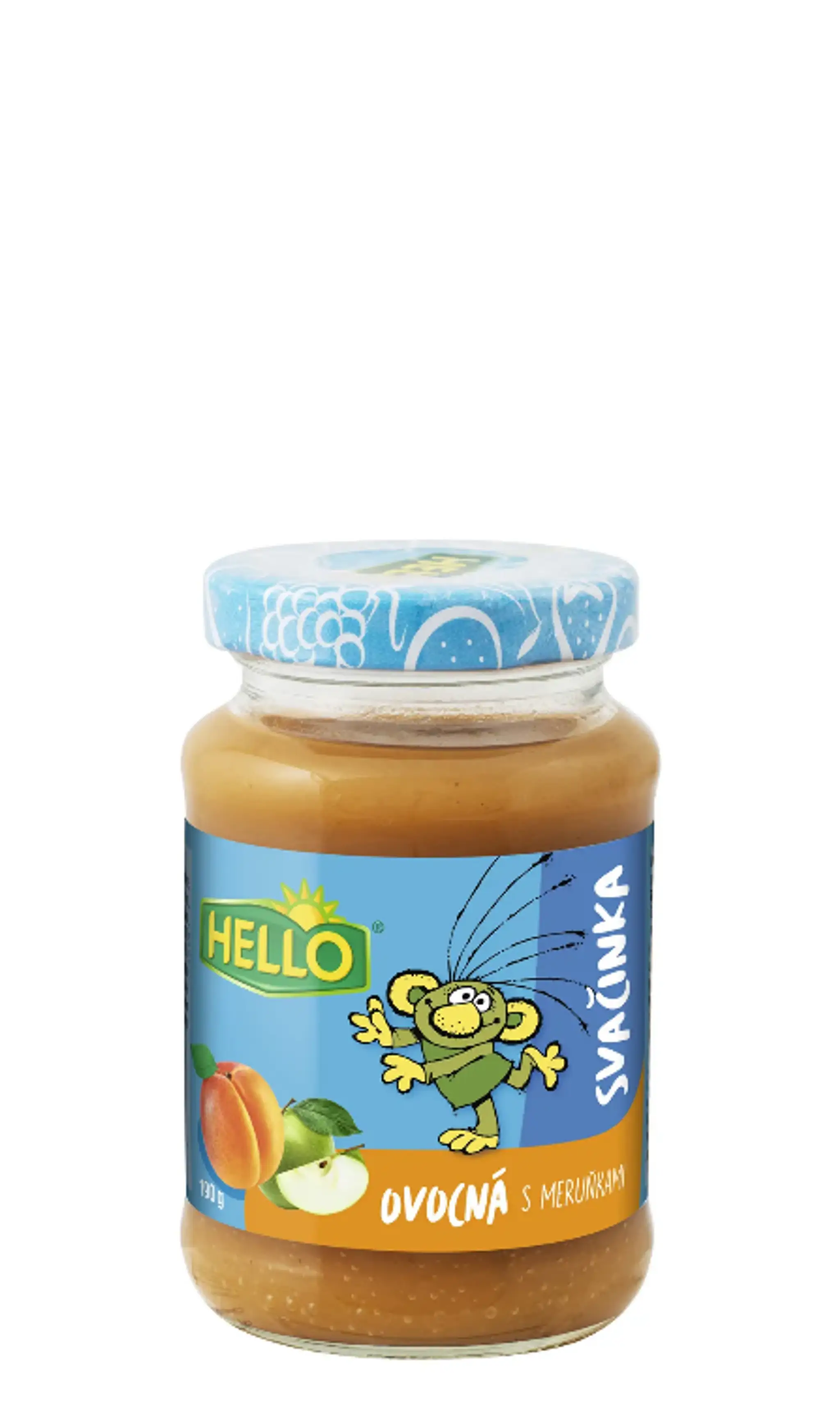 HELLO ovocná desiata s marhuľami v skle, 190 g