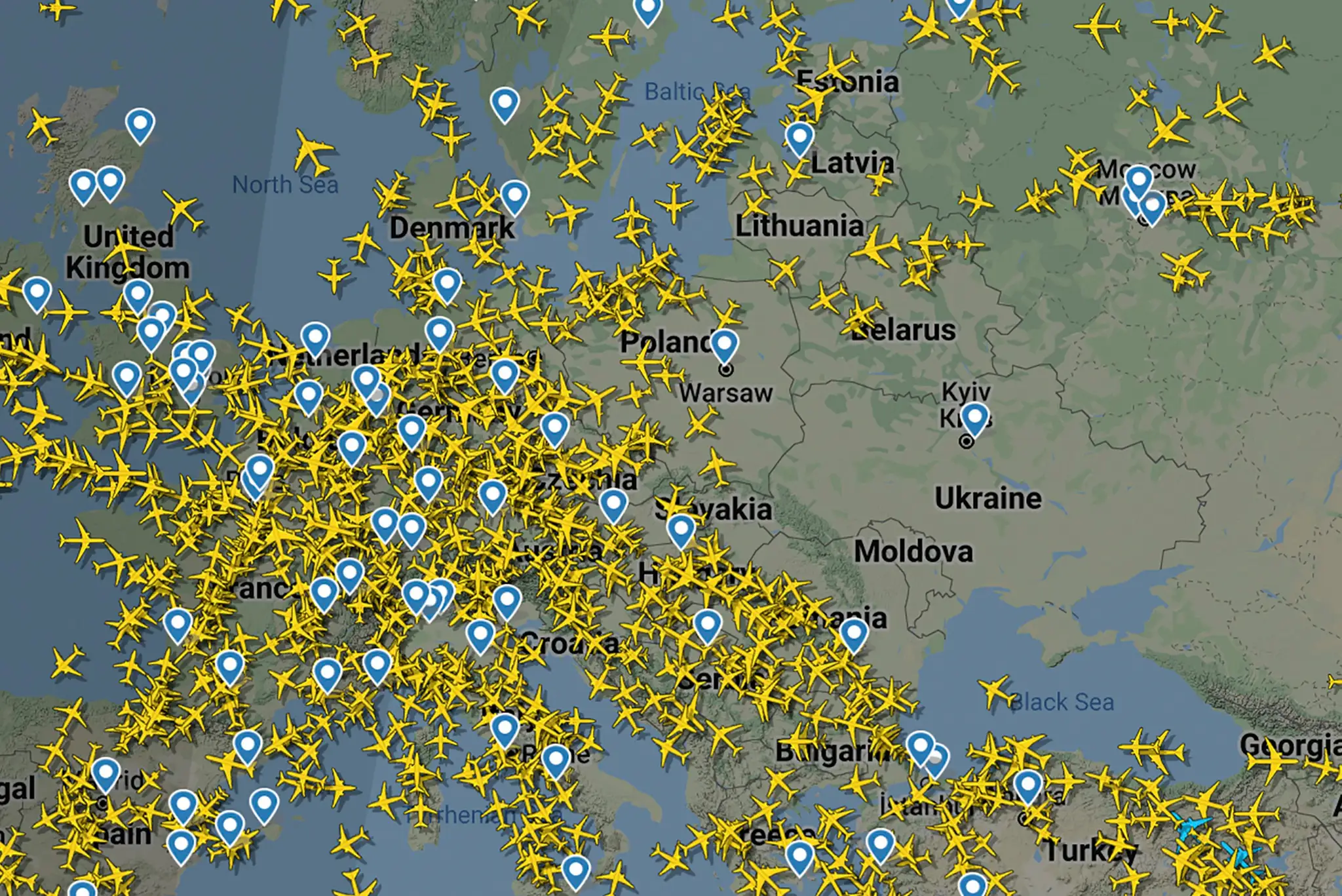 nad Ukrajinou už nelietajú civilné lietadlá