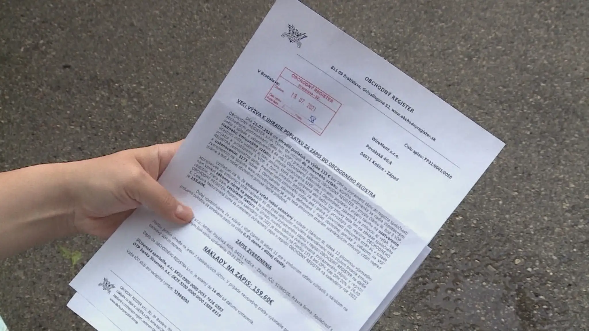 Takýto podozrivý list si môžete nájsť v schránke po založení firmy.