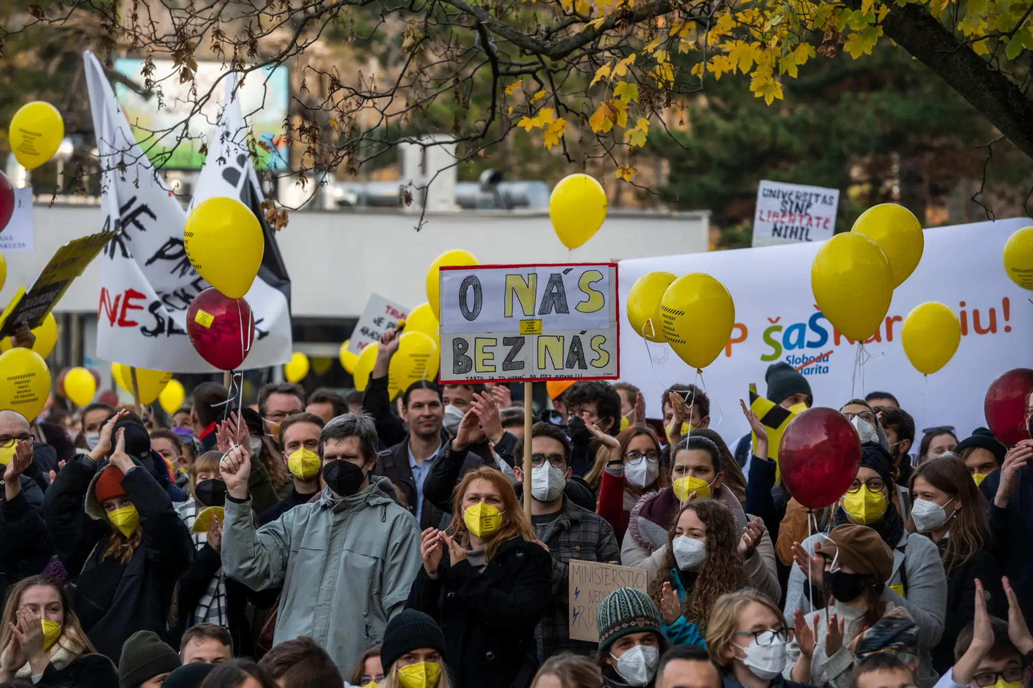 Zodpovedný protest za slobodné univerzity v Bratislave.
