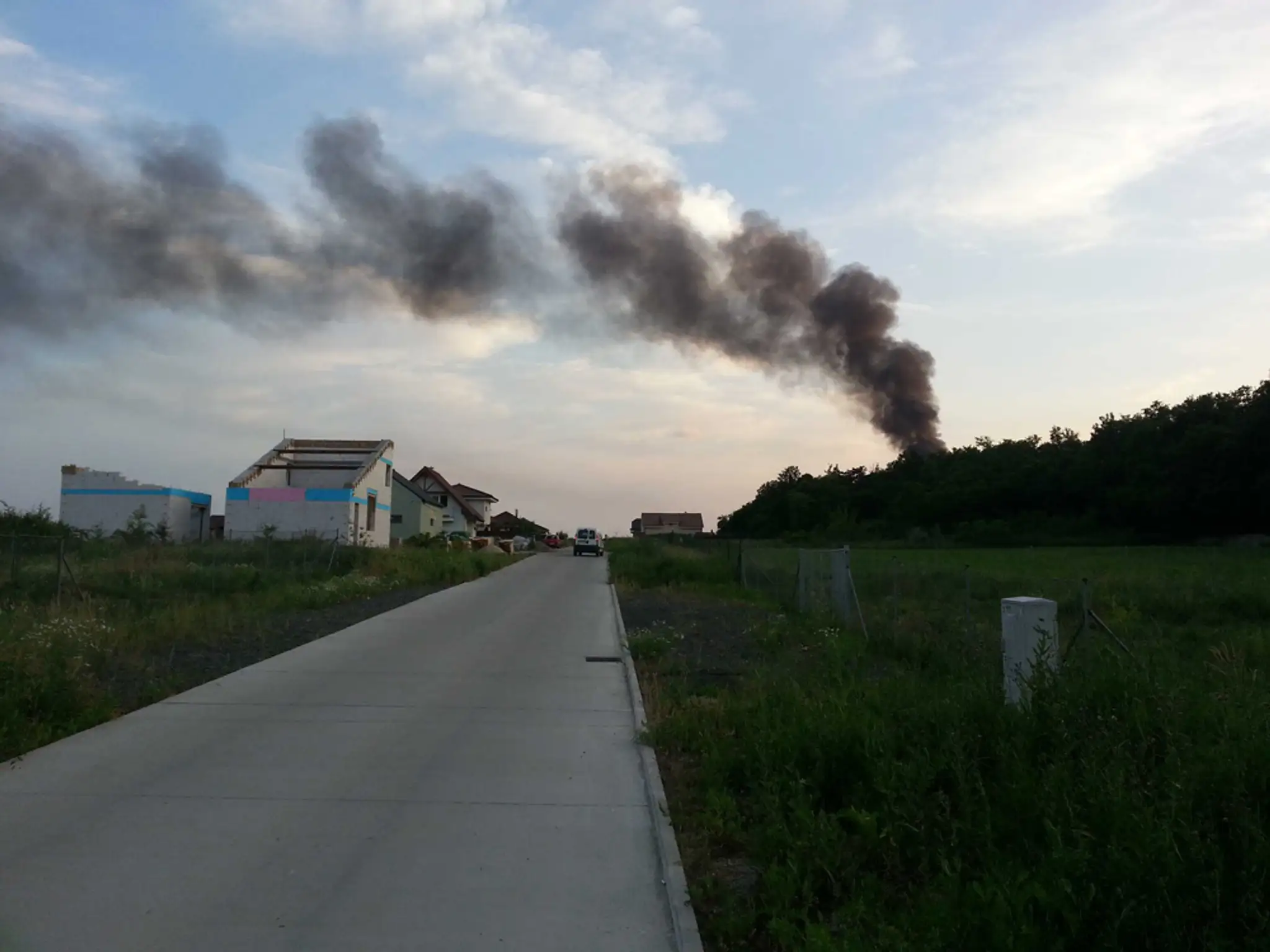 Požiar skládky pri Budmericiach