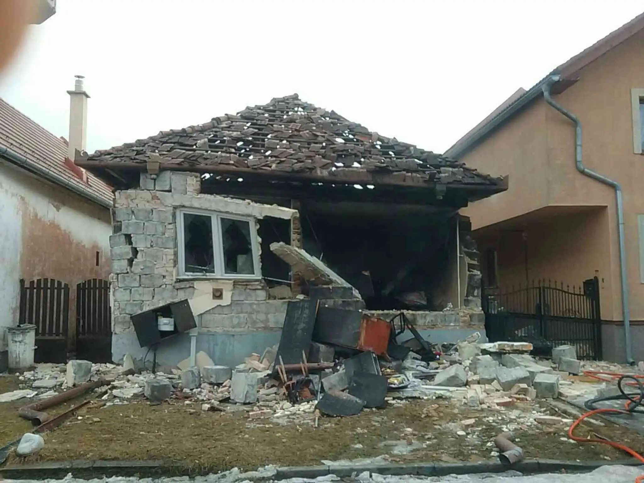 Výbuch domu v Spišskej Teplici.