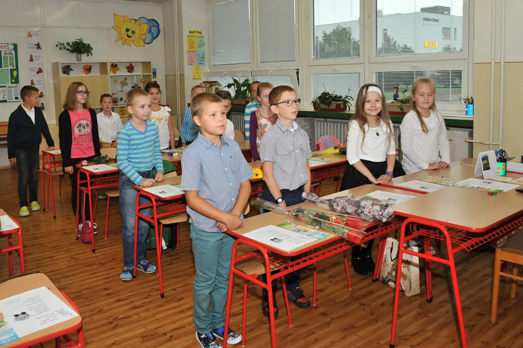 Na snímke žiaci 3.B triedy ZŠ Gaštanová v Žiline 