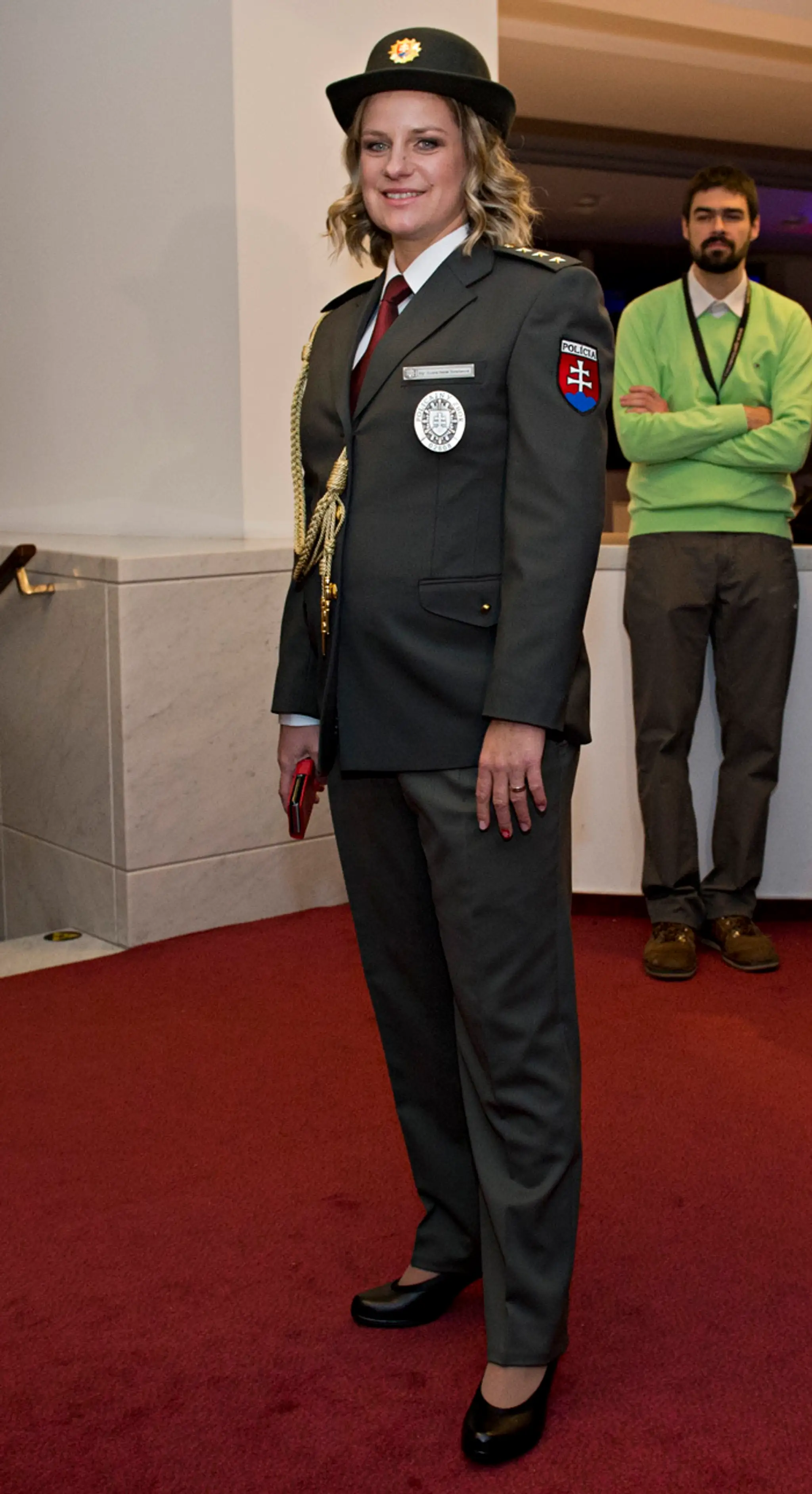 Zuzana Rehák Štefečeková (športová streľba) na počas príchodu na galavečer Športovec roka 2015.