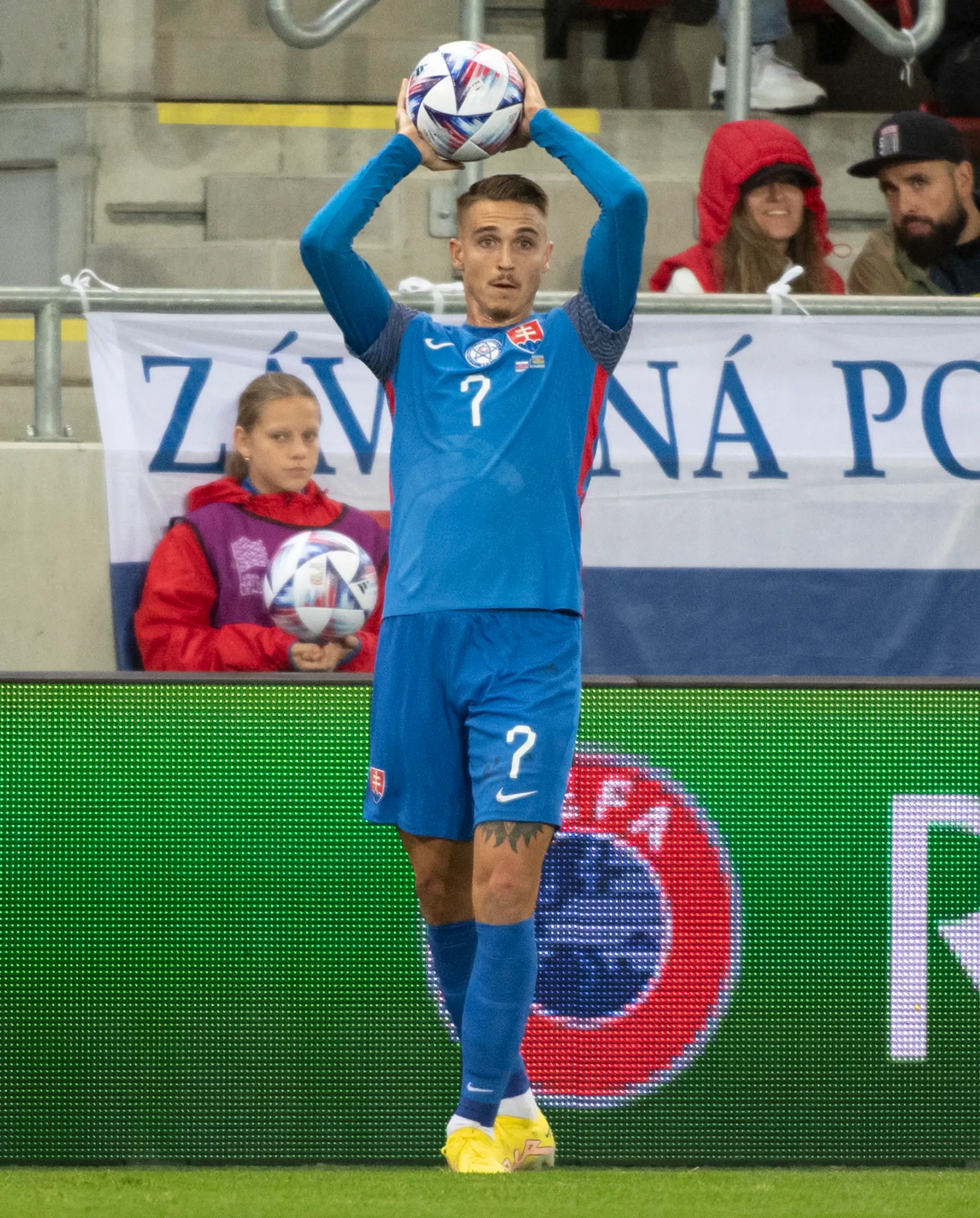 Momentka zo zápasu Slovensko - Azerbajdžan