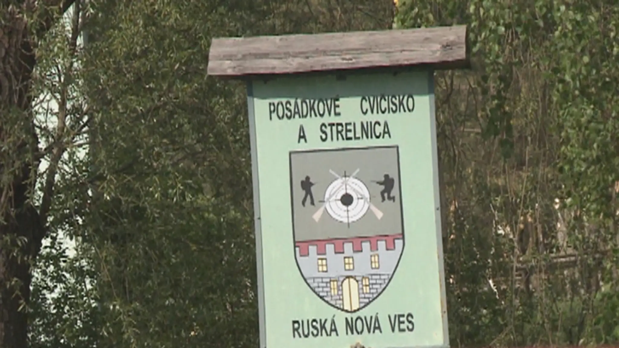 Vstup na cvičisko a strelnicu v Ruskovej Novej Vsi.