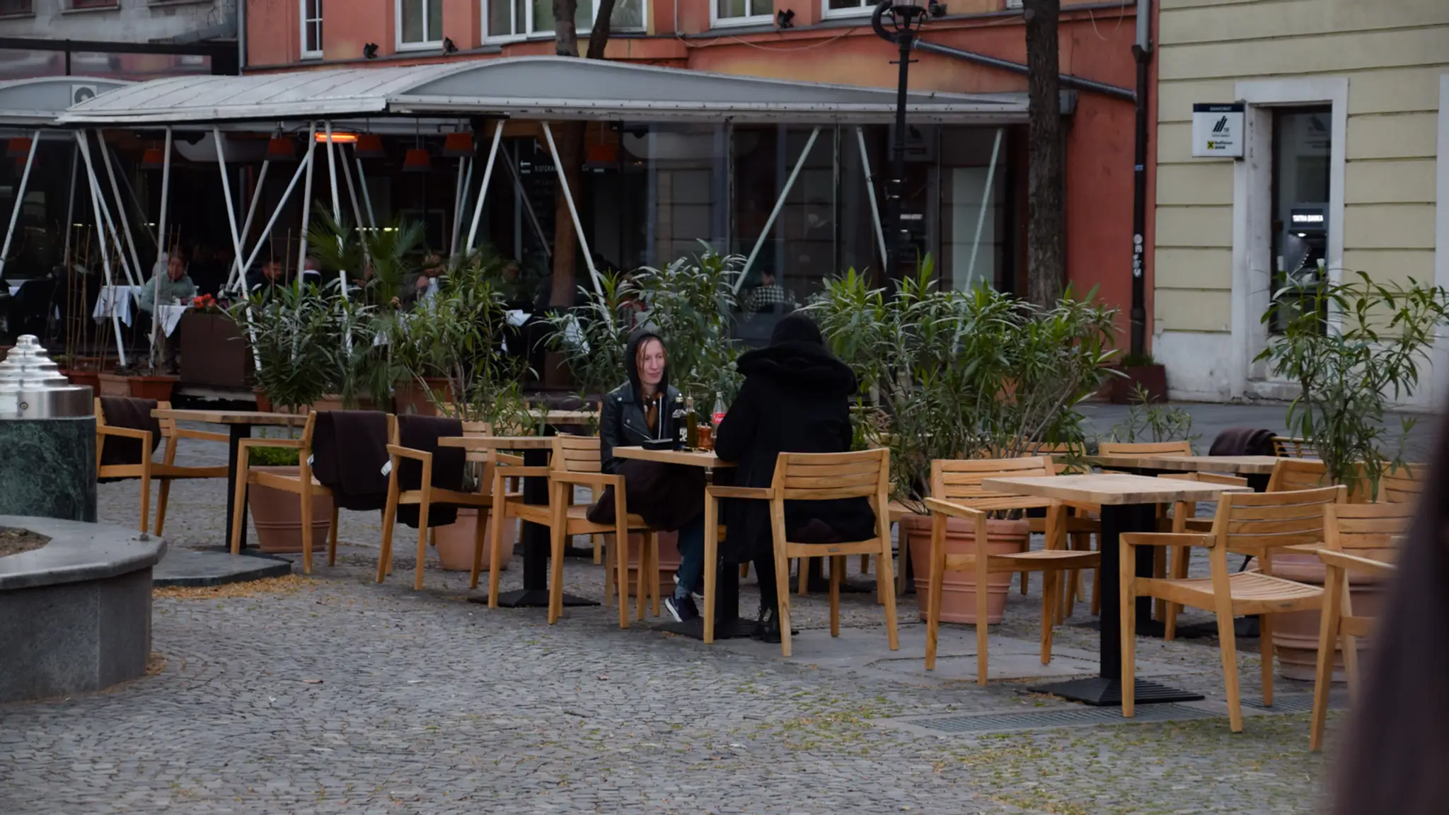 Otvorená terasa v Bratislave.