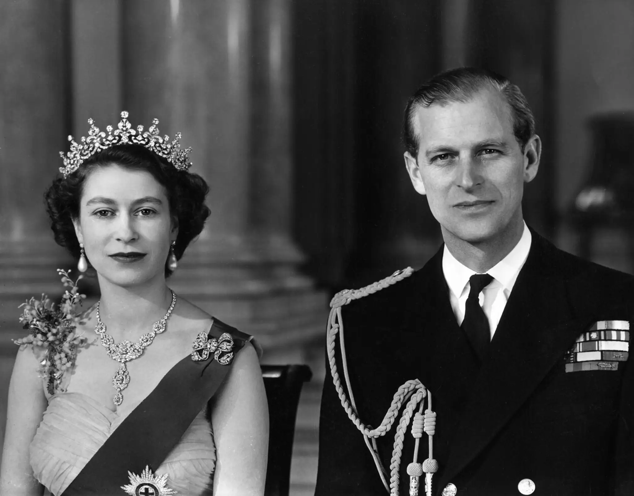 Kráľovná Alžbeta II. a princ Philip v roku 1954.