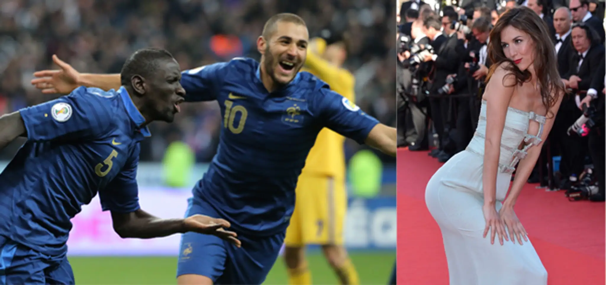Futbalisti Karim Benzema, Mamadou Sakho a rosnička Doria Tillierová