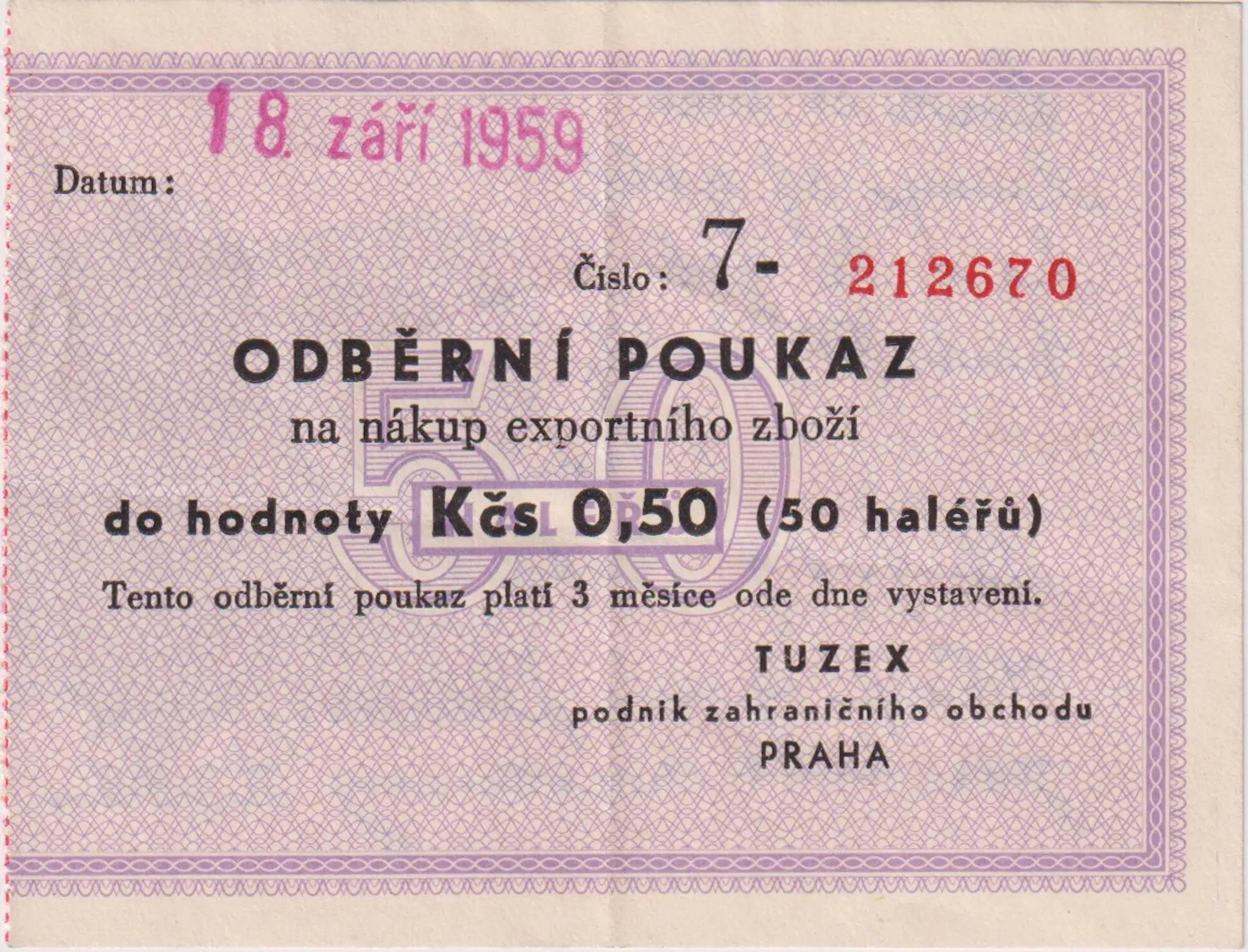 Tuzexová poukážka vydražená za približne 50-tisíc eur