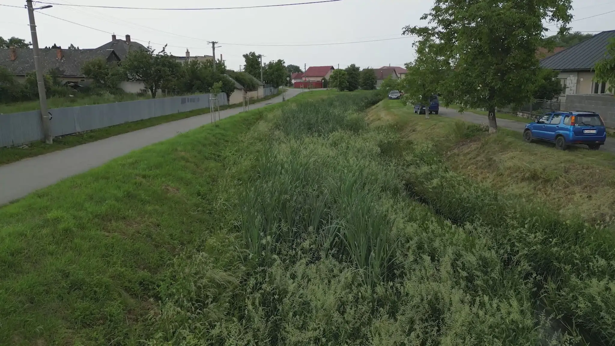 Potok v obci Čečejovce