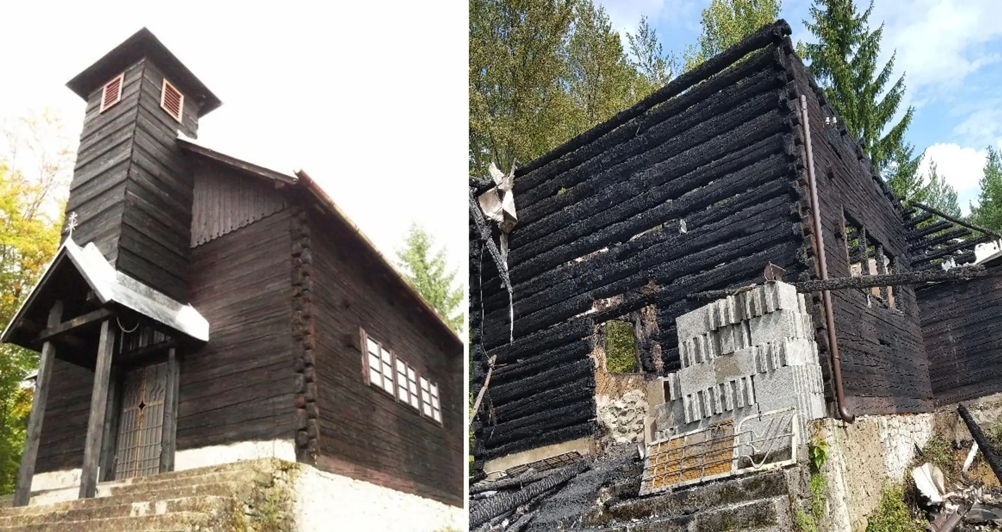 Drevený kostolík v Hornej Maríkovej 