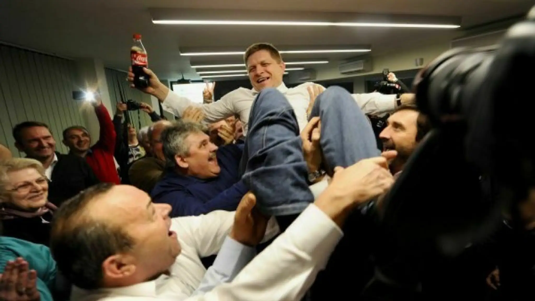 Dvaja kandidáti na post prezidenta Robert Fico a Andrej Kiska 