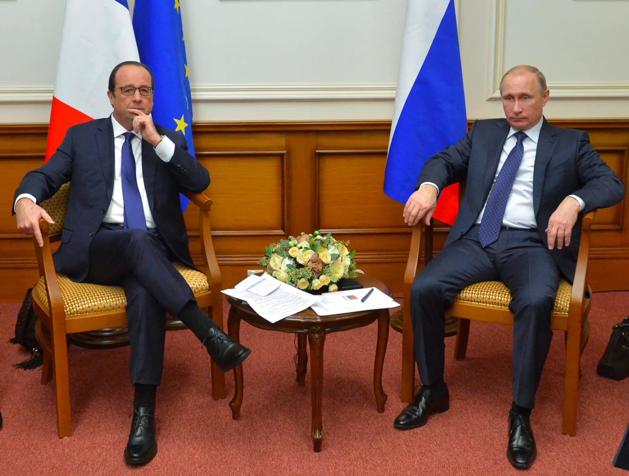 Hollande a Pustin
