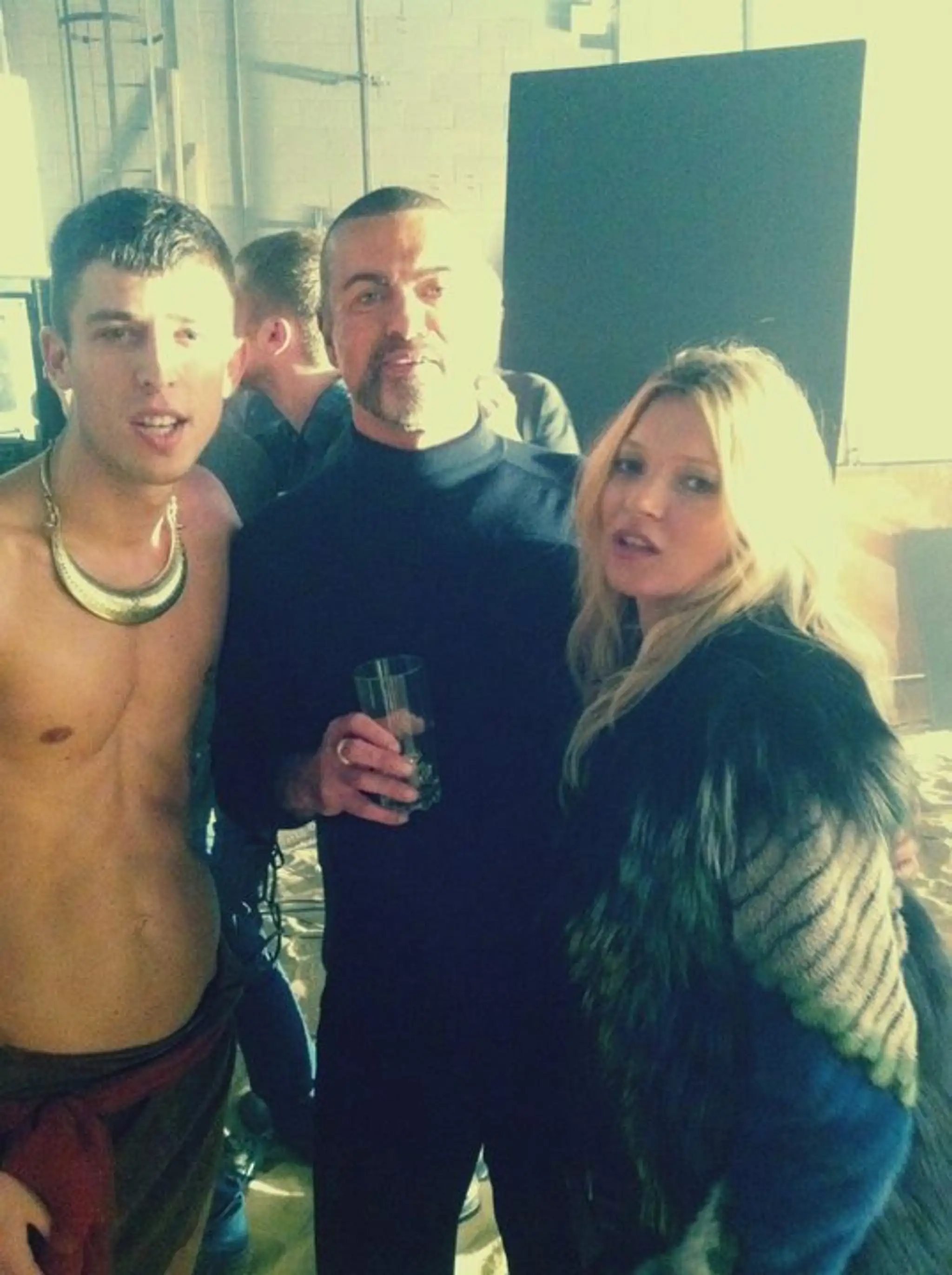 Filip Jankovič s Georgeom Michaelom a Kate Moss