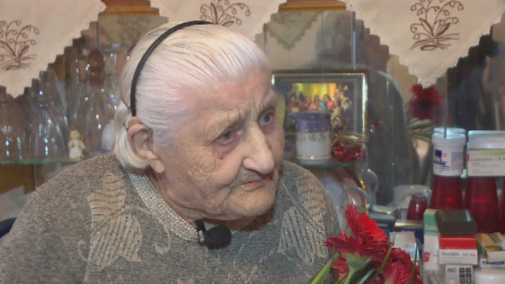 Mária Čeremugová -107-ročná oslávenkyňa.