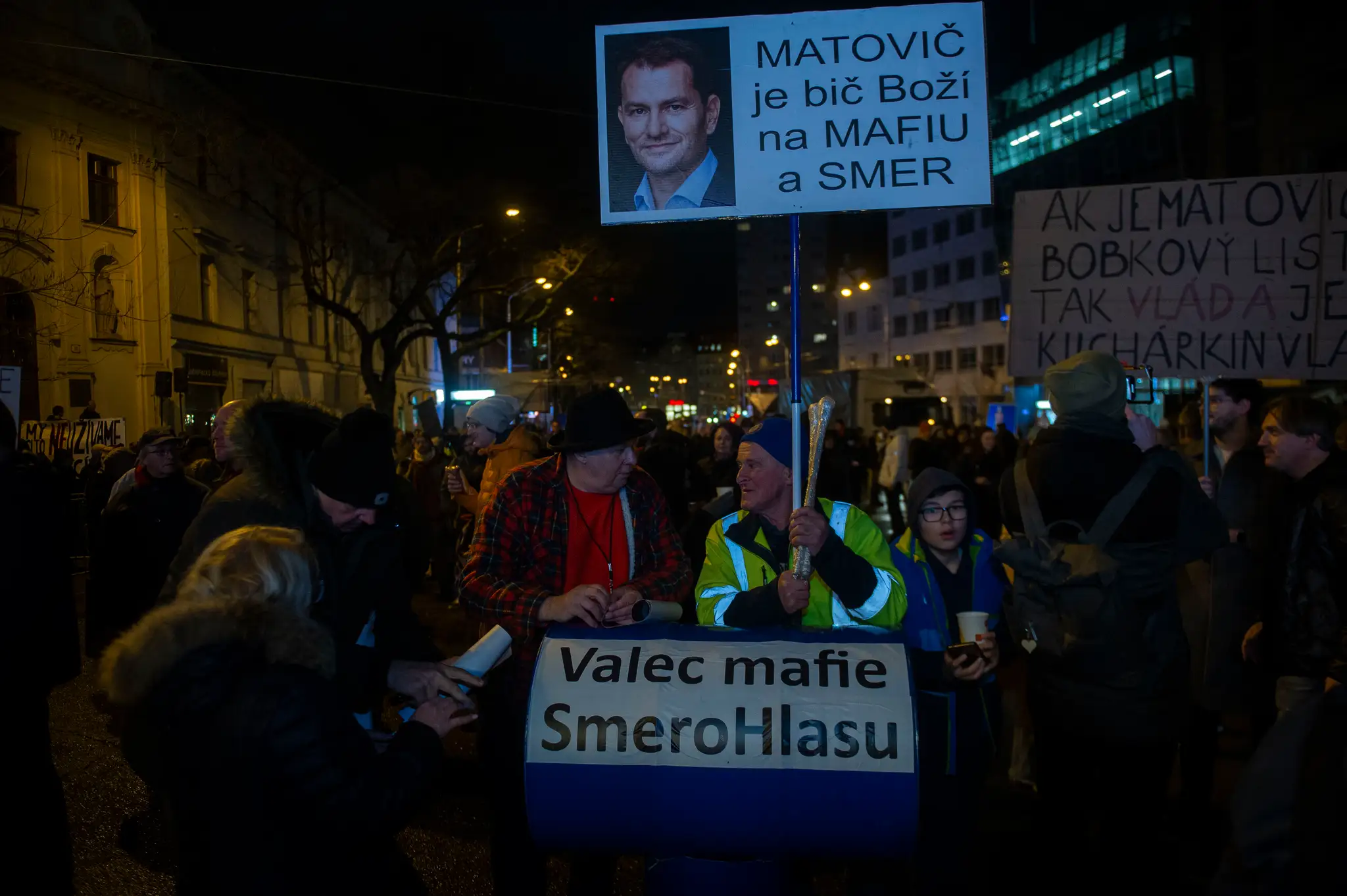 Protivládny protest v Bratislave.