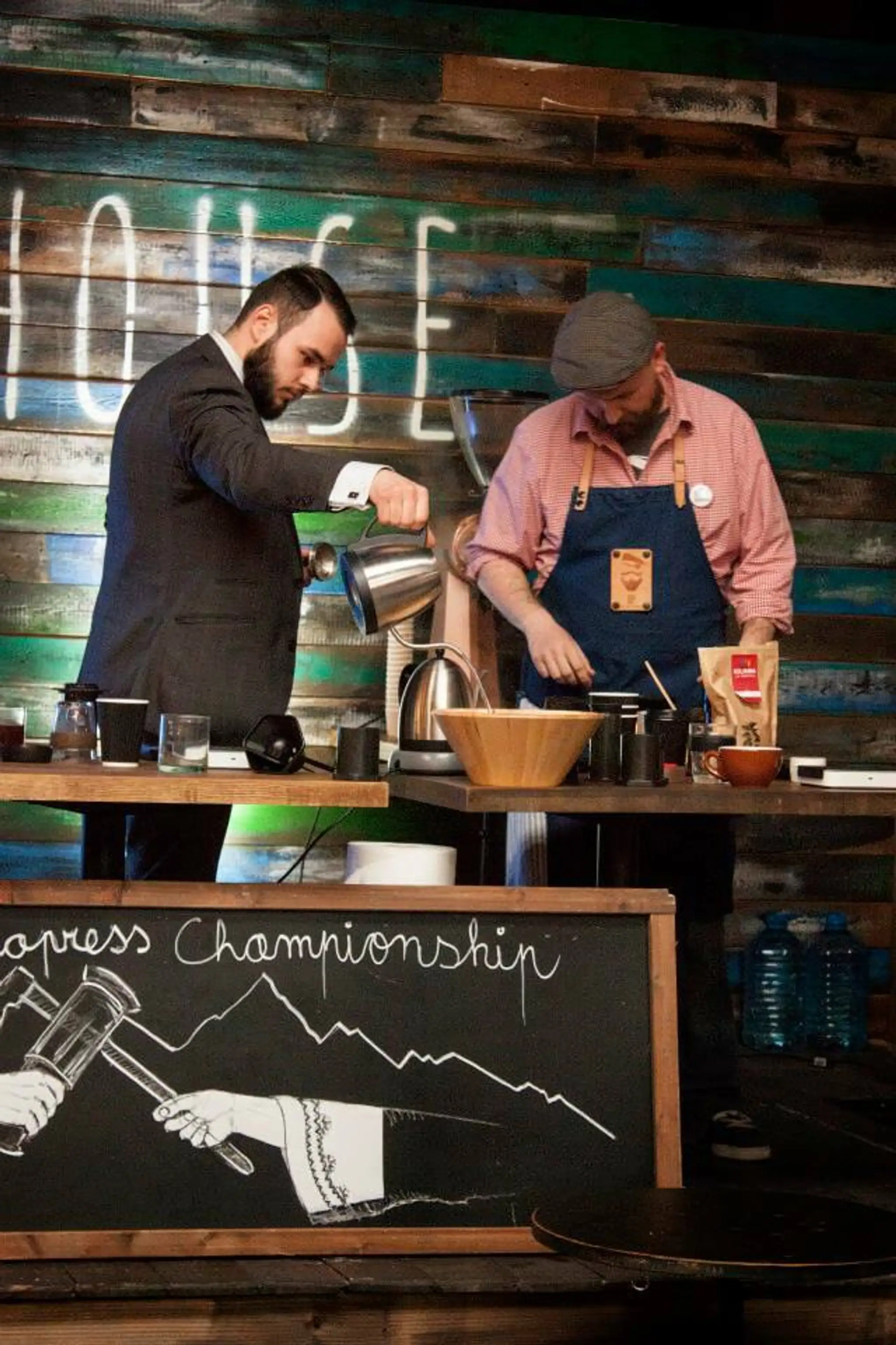 Lukáš Záhradník na Slovak Aeropress Championships 2015.