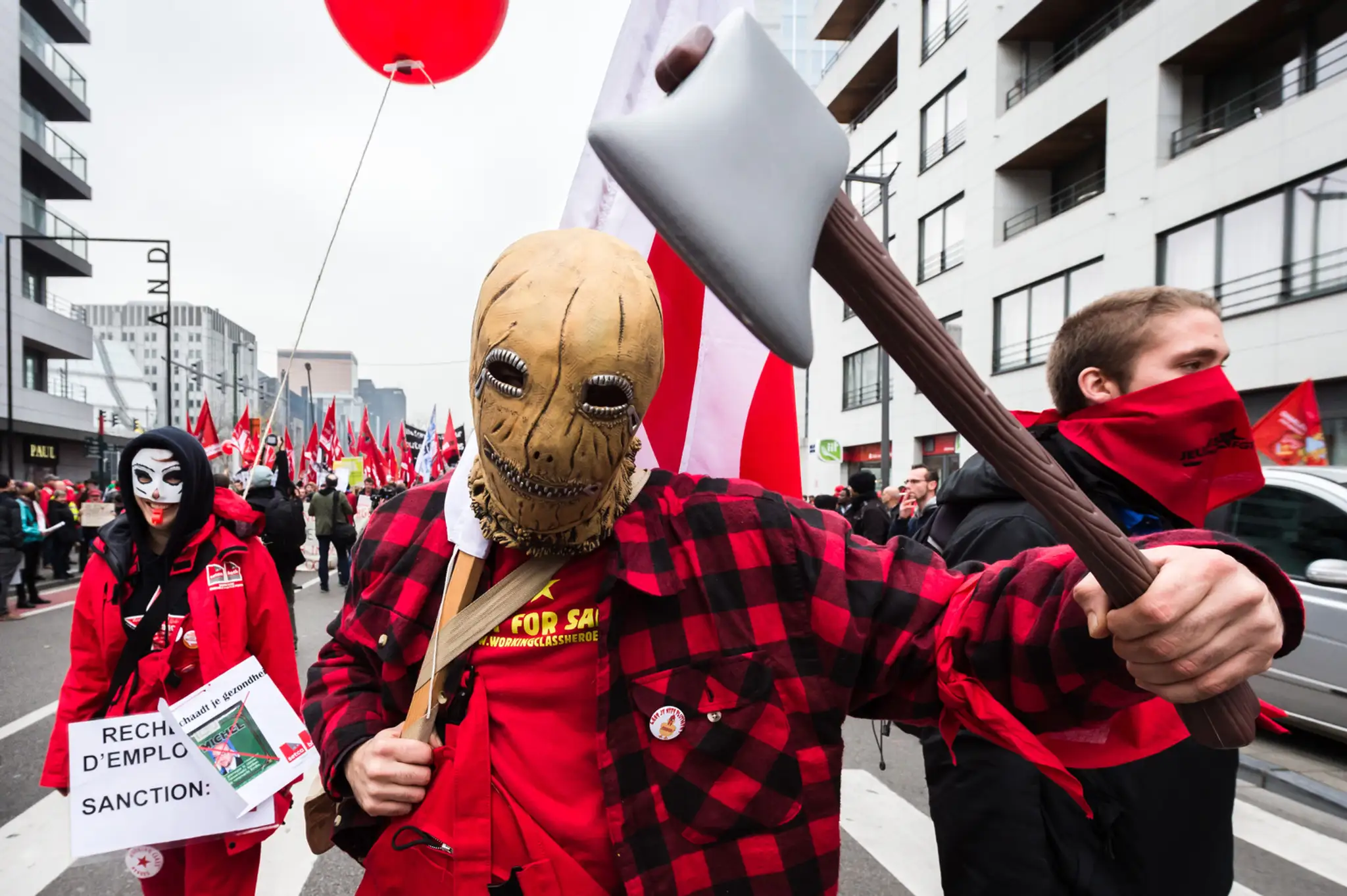 Protest v Bruseli.