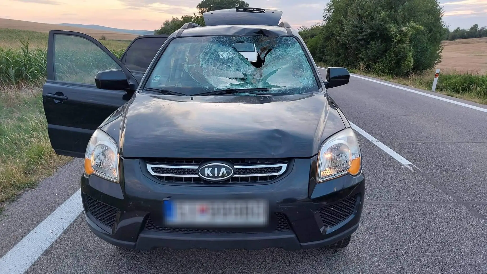 Poškodené auto.