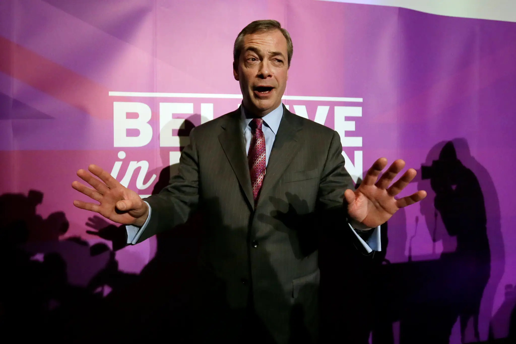 Líder britskej euroskeptickej Strany nezávislosti Spojeného kráľovstva (UKIP) Nigel Farage