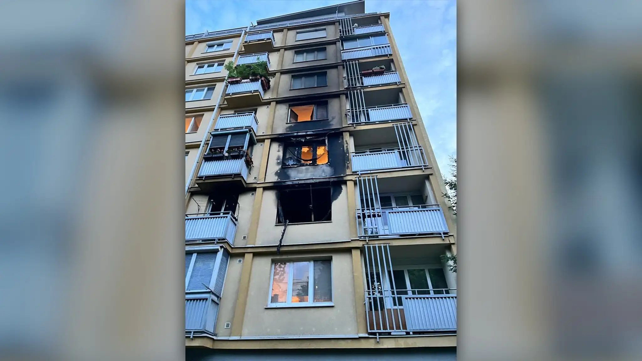 Požiar v bytovke na Kyjevskej ulici. 