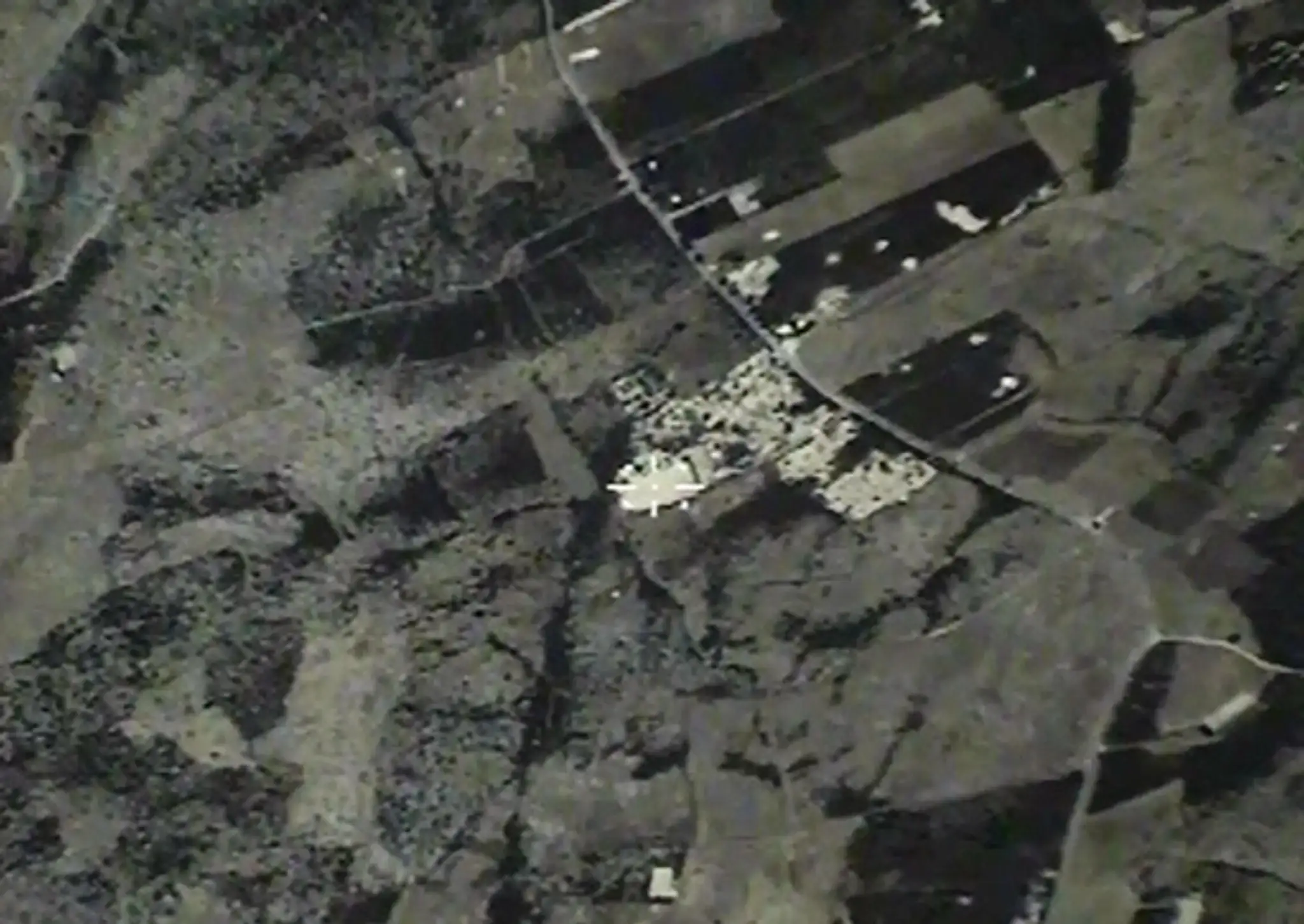 Záber na ciele bombardované ruskými silami.