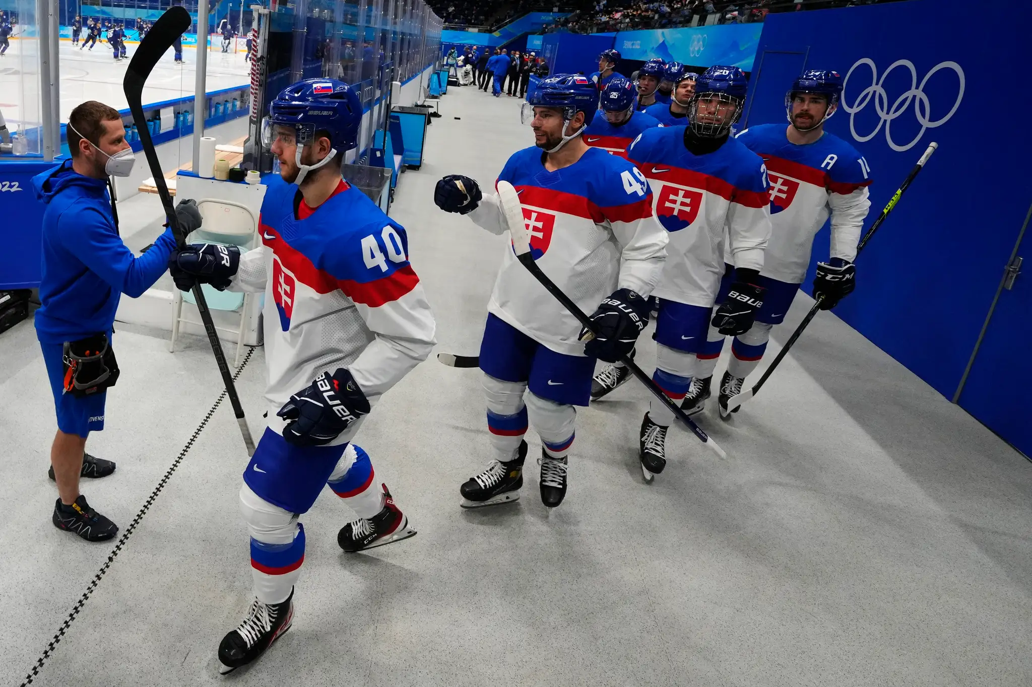 Slovenskí hokejisti pred semifinále ZOH 2022 proti Fínsku.