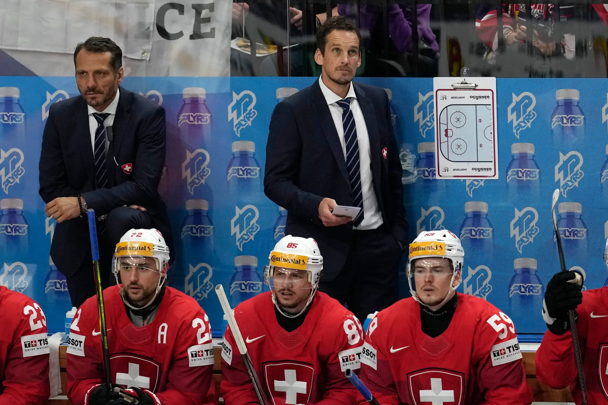Momentka z finále majstrovstiev sveta v hokeji 2024