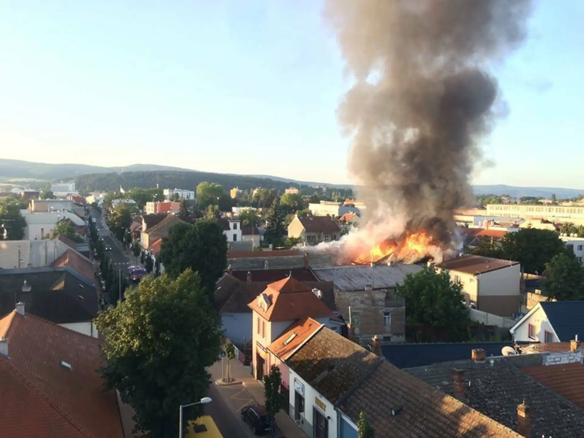 Veľký požiar v Piešťanoch