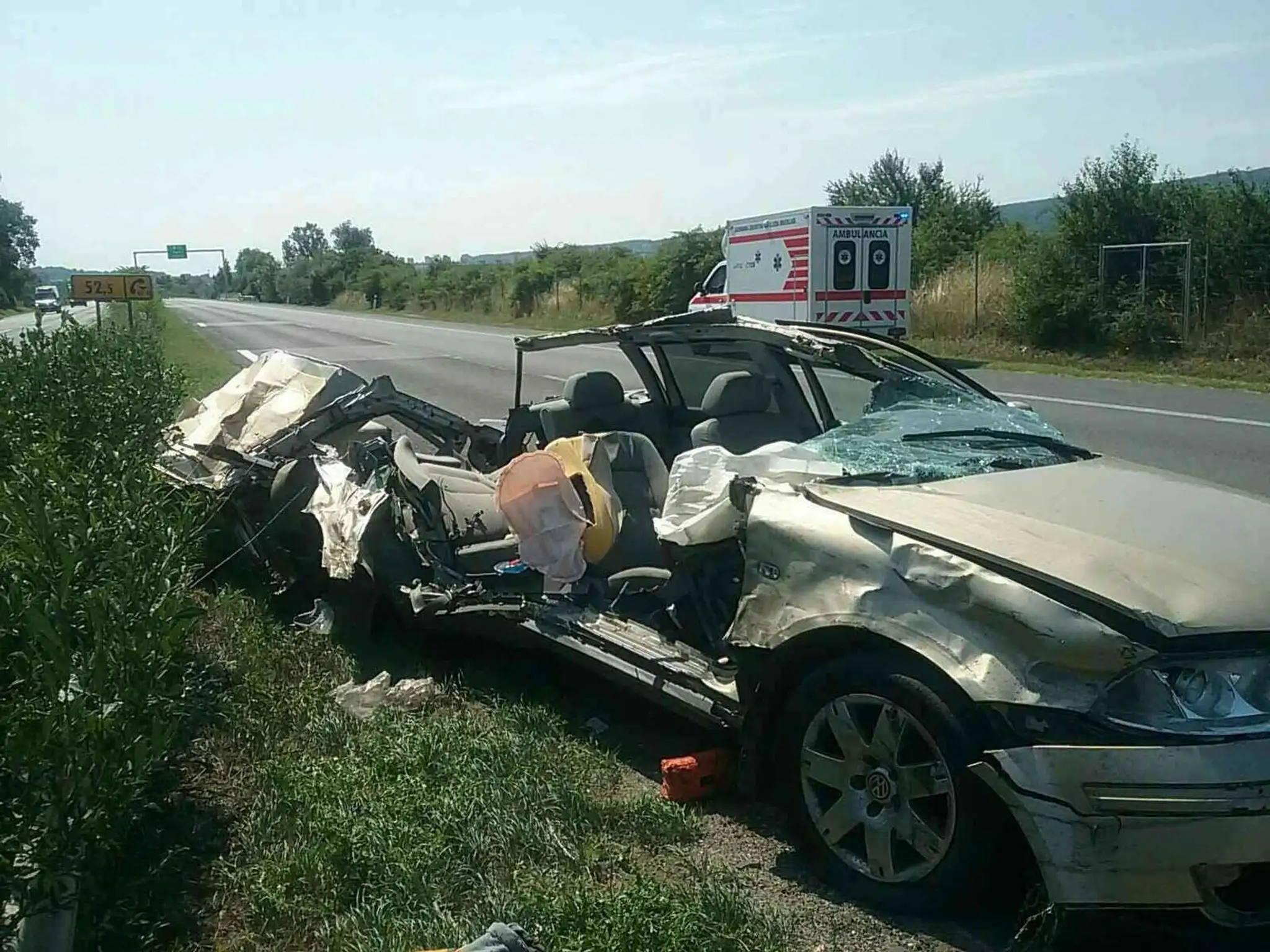Nehoda na diaľnici D2.