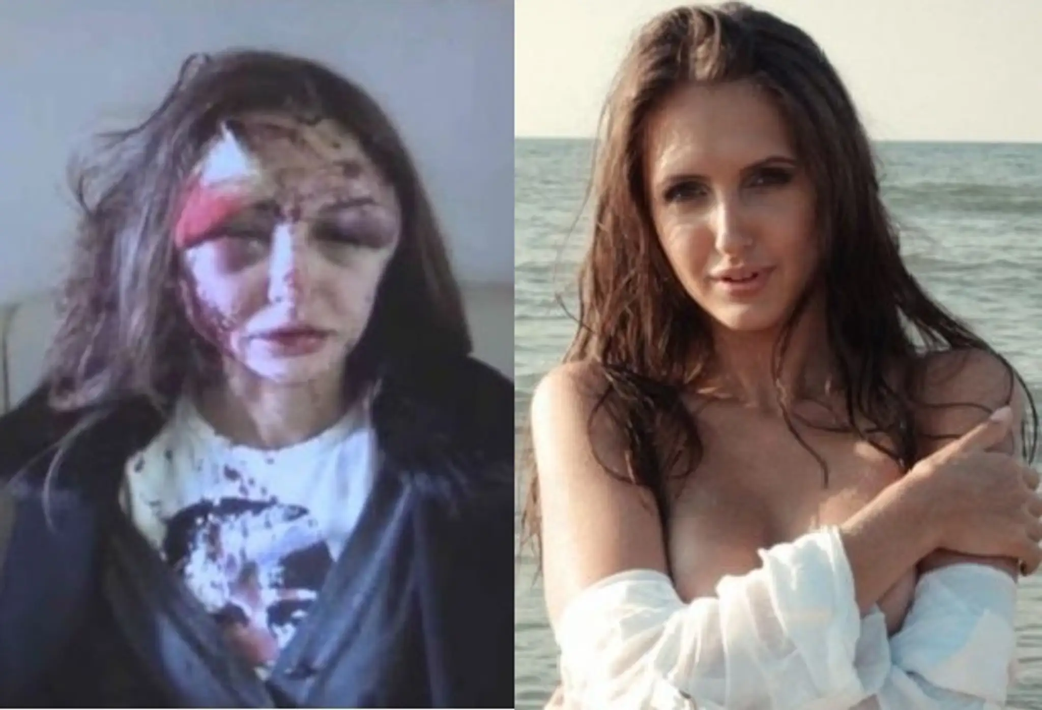 Modelka Alexandra Sereda po útoku a pred