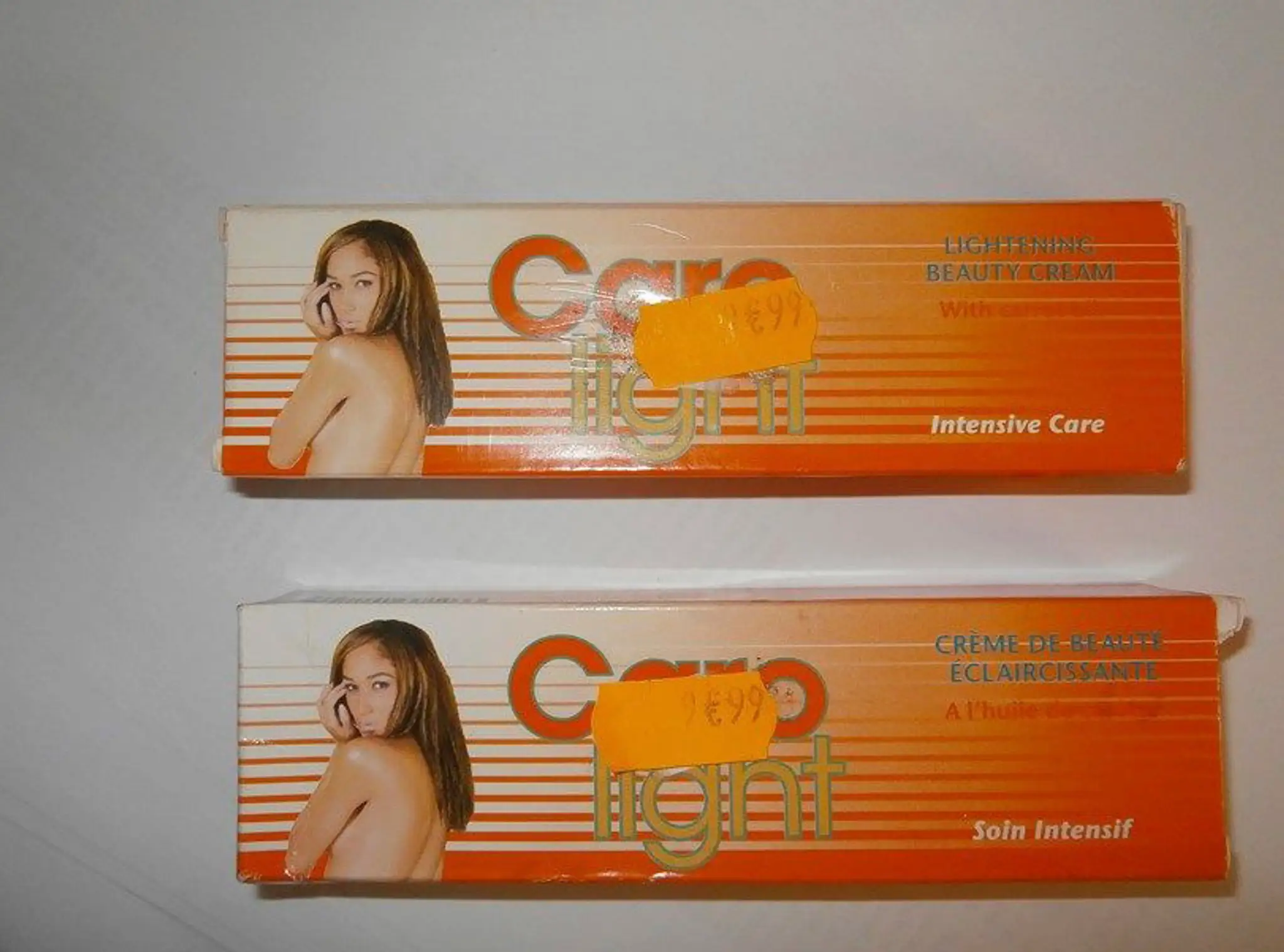 Nebezpečný výrobok na zosvetlenie pokožky "Caro Light" značky Angel Cosmetics