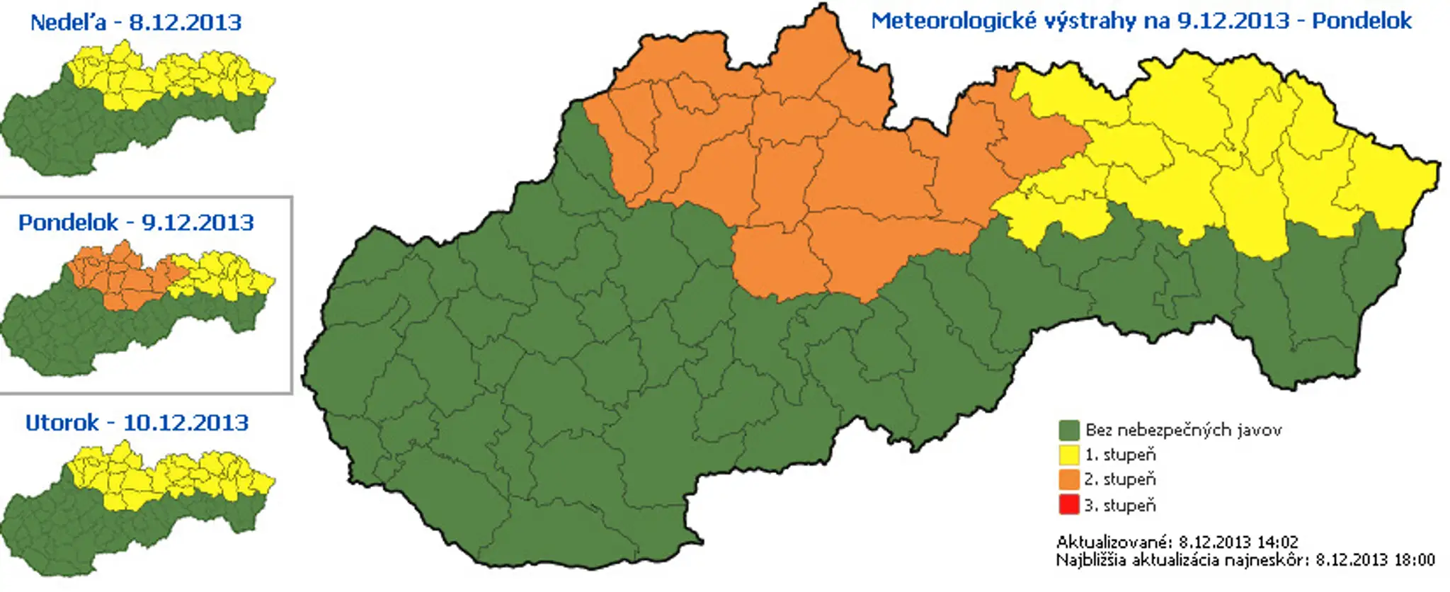 Výstrahy SHMÚ