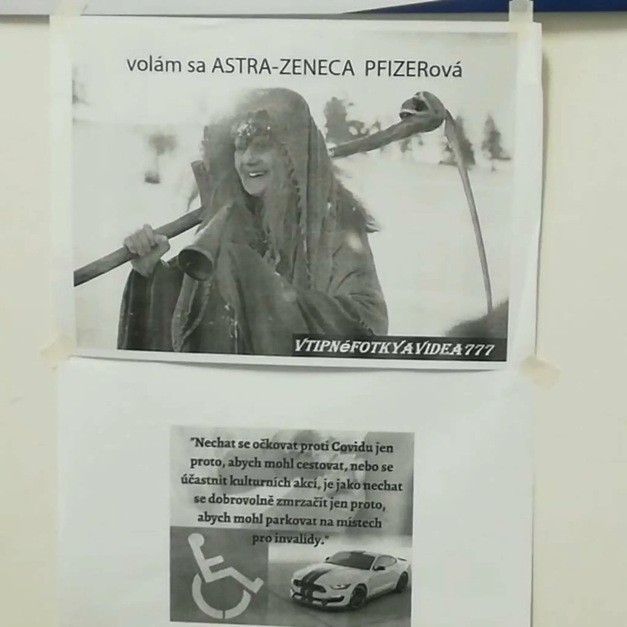 Plagát, ktorý visel na dverách ambulancie