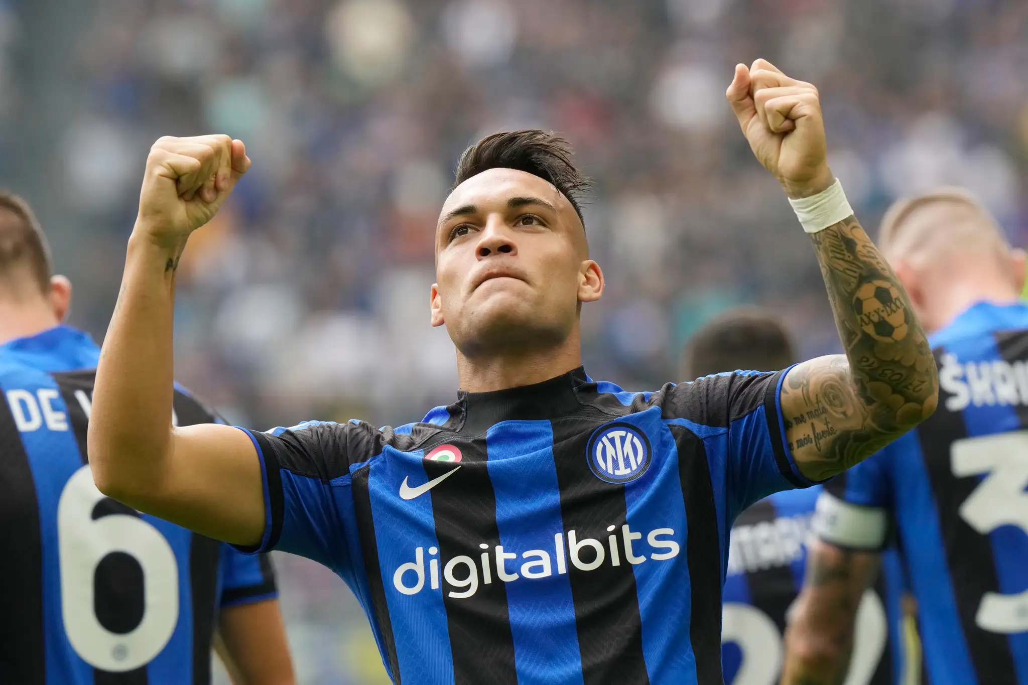 Lautaro Martínez po strelení gólu
